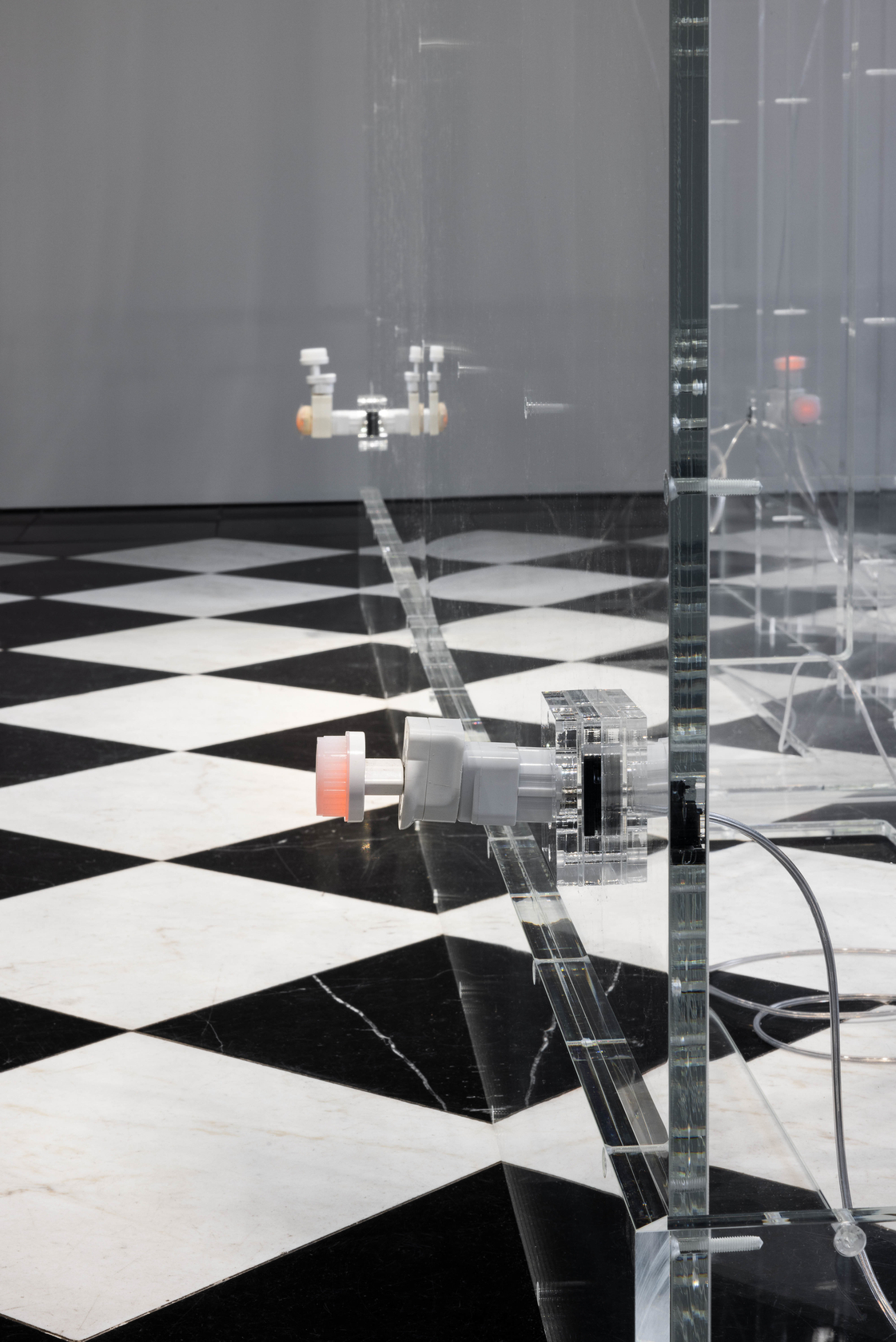 Philippe Parreno Wall For The Bride2018-2023 Perspex, AC/DC Snakes 4 modules: Width 330cm x height 252cm x depth 63cm