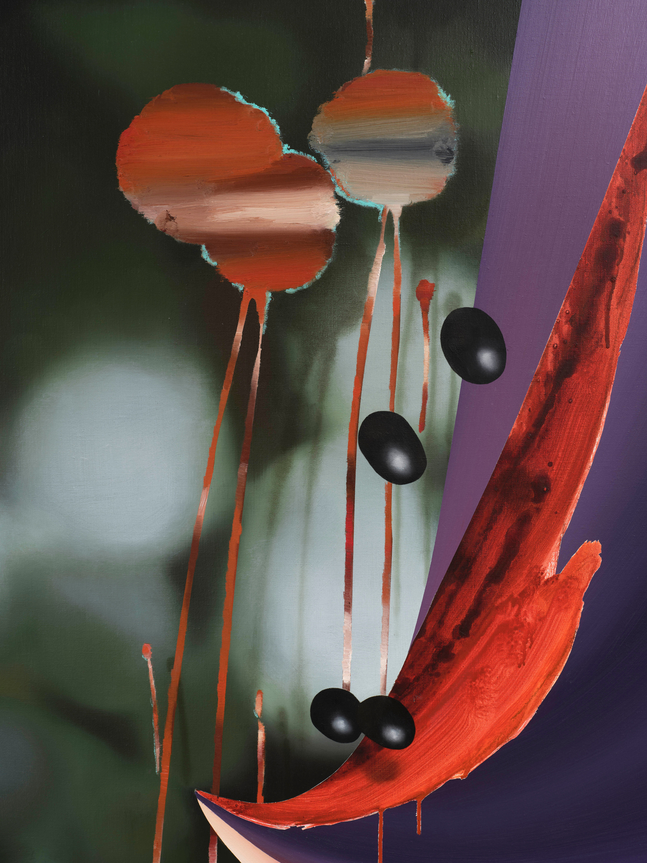 Vivien Zhang Frame (Sterculia)2024 Acrylic and oil on linen 220 x 190 cm 86 5/8 x 74 3/4 in