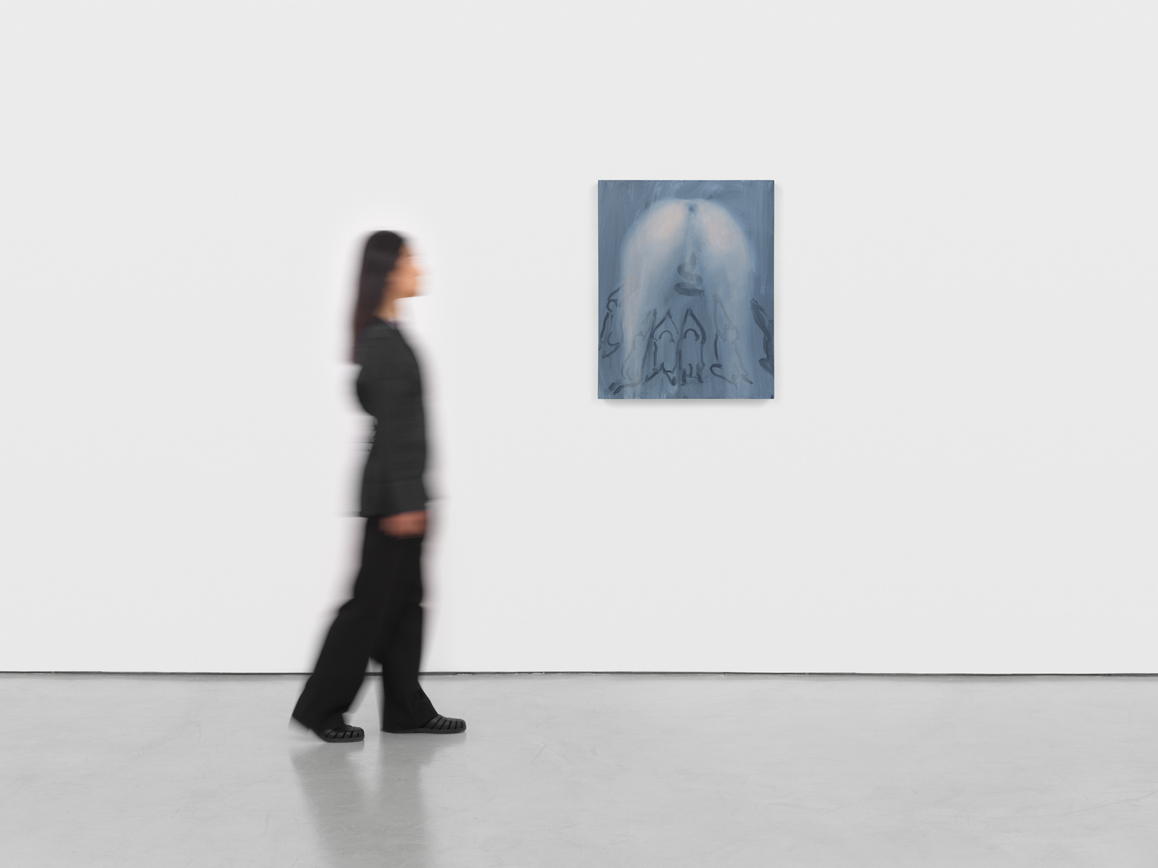 Tala Madani Streakers2023 Oil on linen 80 x 64.7 cm 31 1/2 x 25 1/2 in