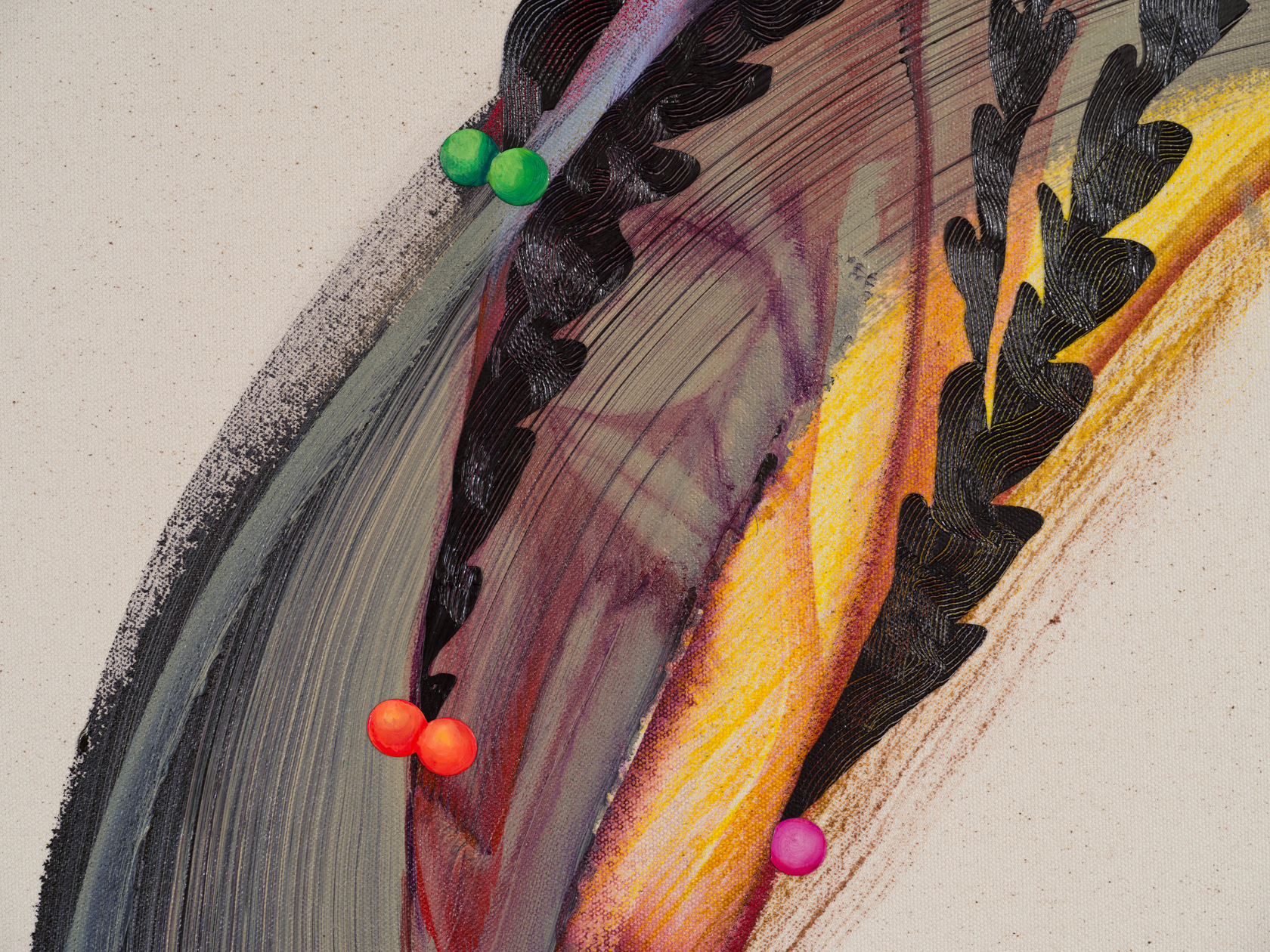 Christina Quarles Too Hot To Hoot2023 Acrylic on canvas 195.6 x 244.2 x 5.1 cm 77 x 96 1/8 x...