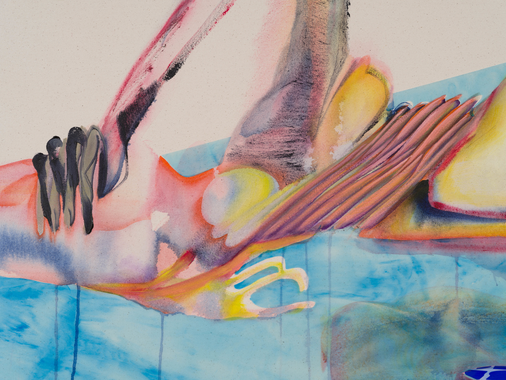 Christina Quarles Too Hot To Hoot2023 Acrylic on canvas 195.6 x 244.2 x 5.1 cm 77 x 96 1/8 x...