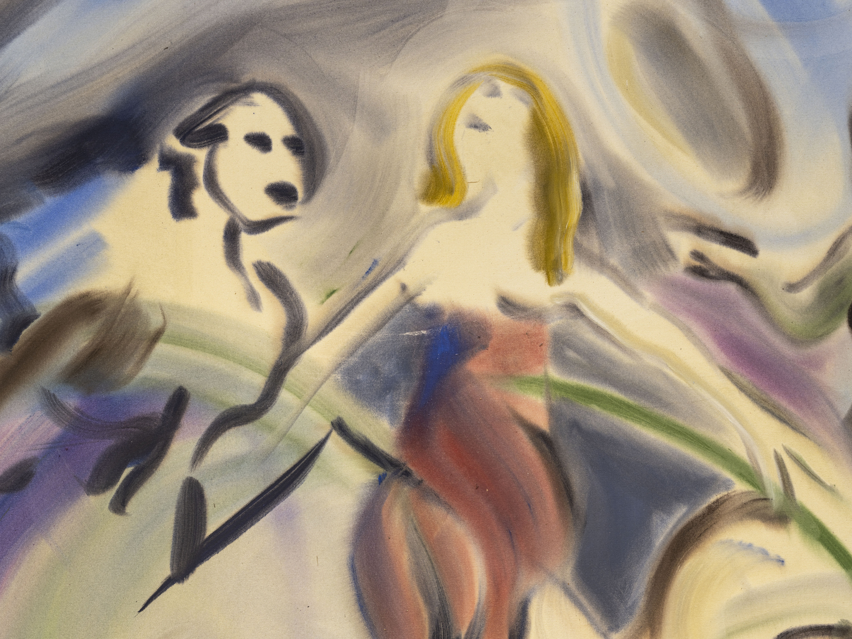 Sophie von Hellermann These Lovers Seek a Place to Fight2020 Acrylic on canvas 180 x 230 cm 70 7/8 x...