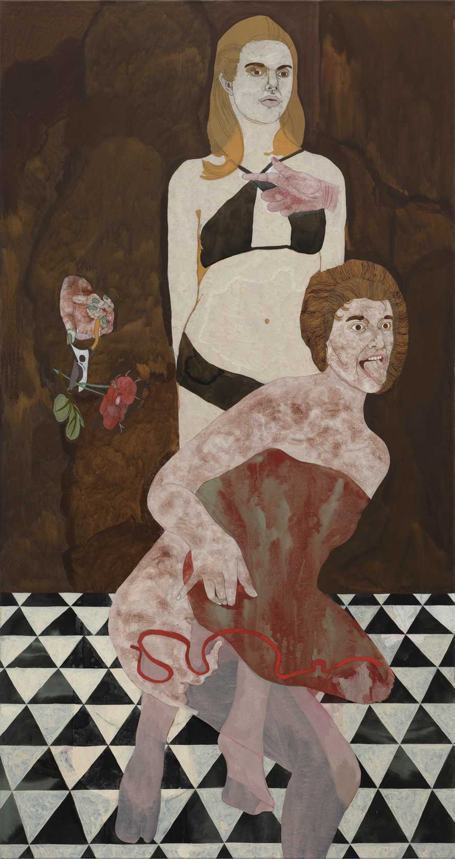 Ella Walker Medea2024 Acrylic dispersion, pigment, chalk and pencil on canvas 170 x 90 cm 66 7/8 x 35 3/8...