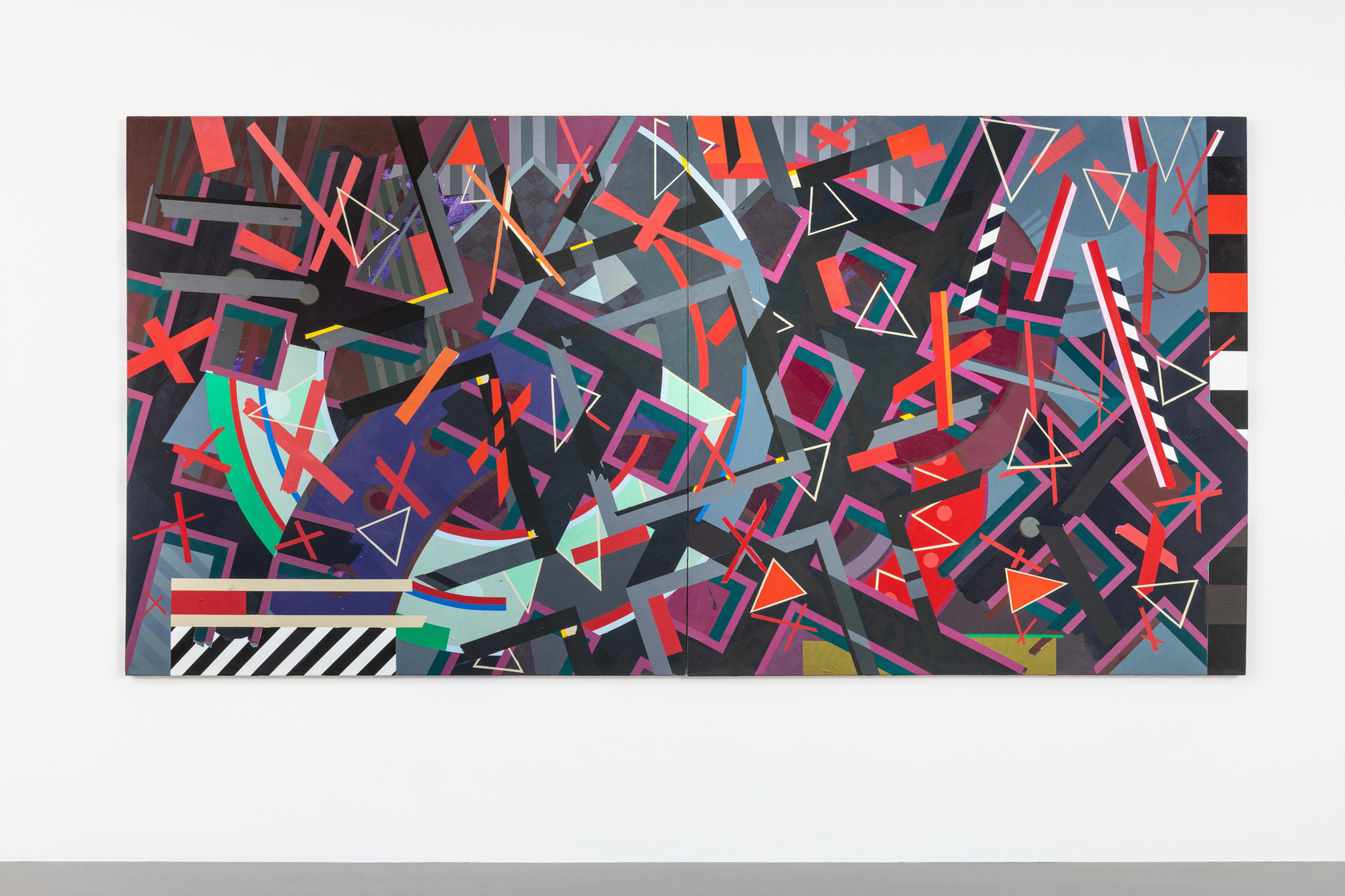 Robert Reed San Romano, Monticello Brick1979 Acrylic on canvas 182.9 x 365.8 cm 72 x 144 in [diptych 2 x...