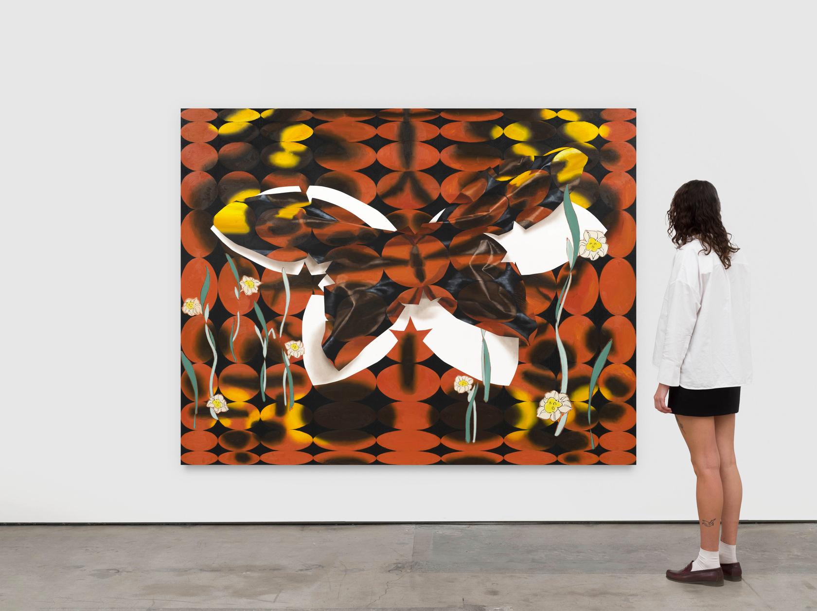 Vivien Zhang to be forgotten (Melinaea)2024 Acrylic and oil on linen 190 x 220 cm 74 3/4 x 86 5/8...