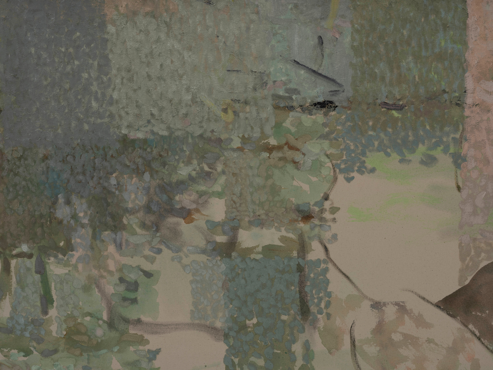 Mary Ramsden Schism Chasm2024 Oil on canvas Unframed: 200 x 140 cm 78 3/4 x 55 1/8 in Framed: 203.7...