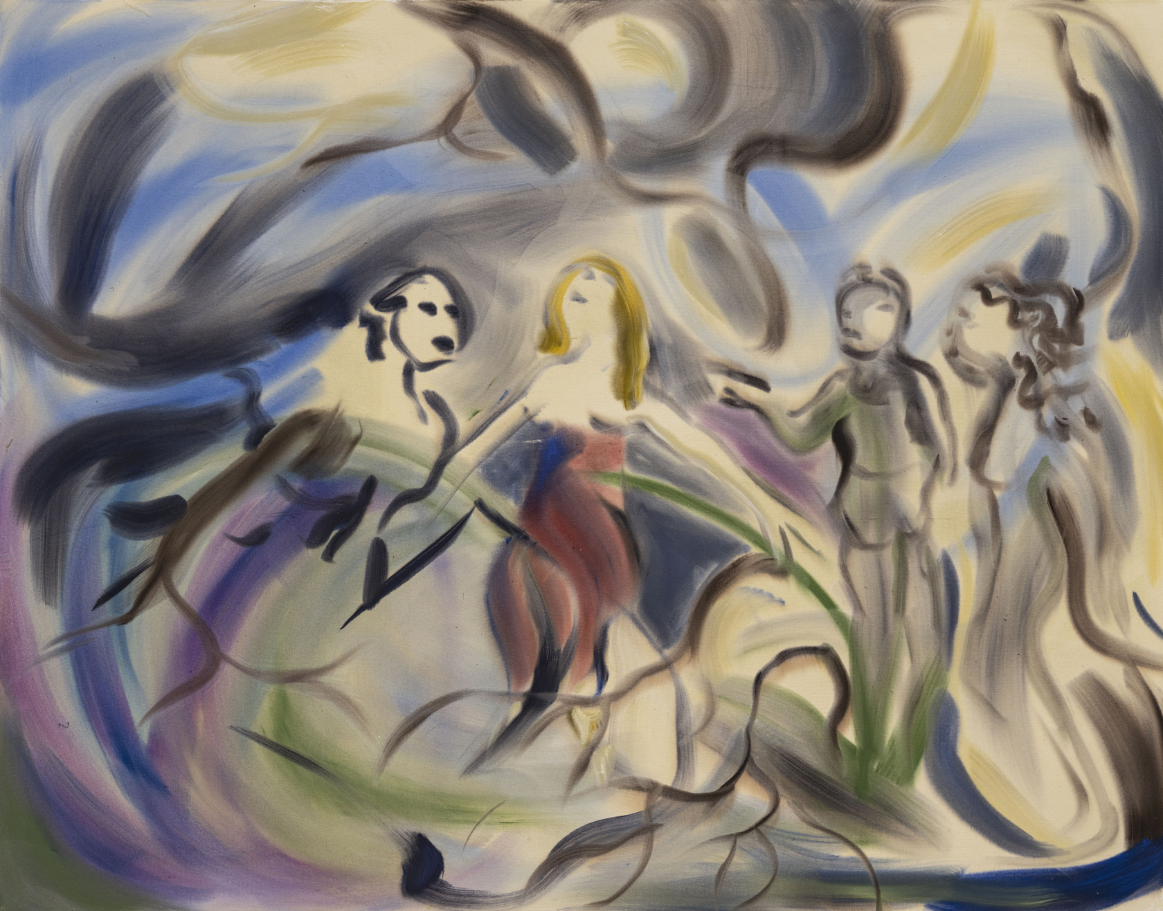 Sophie von Hellermann These Lovers Seek a Place to Fight2020 Acrylic on canvas 180 x 230 cm 70 7/8 x...