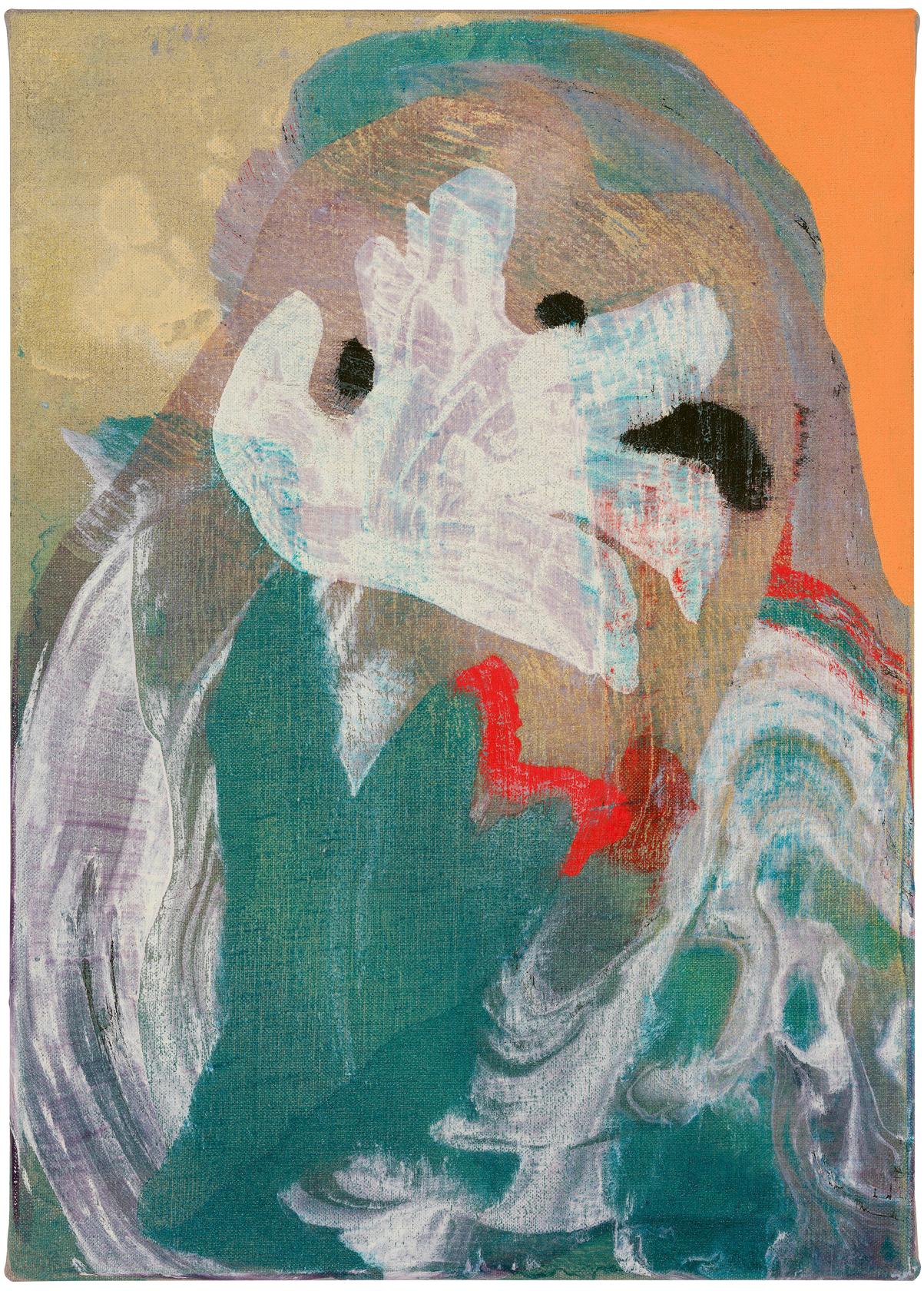 Ragna Bley Ruin2025 Acrylic, oil, snow and salt on linen canvas Unframed: 42 x 30 x 2.2 cm 16 1/2...