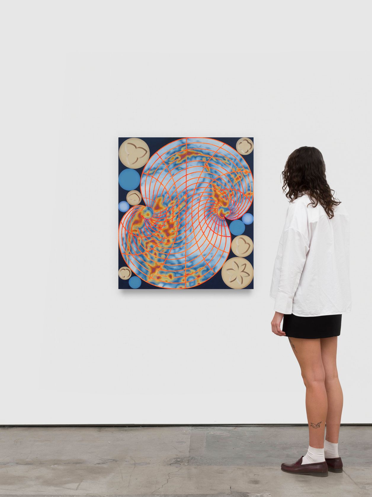 Vivien Zhang Mapping2024 Acrylic and oil on canvas 90 x 80 cm 35 3/8 x 31 1/2 in