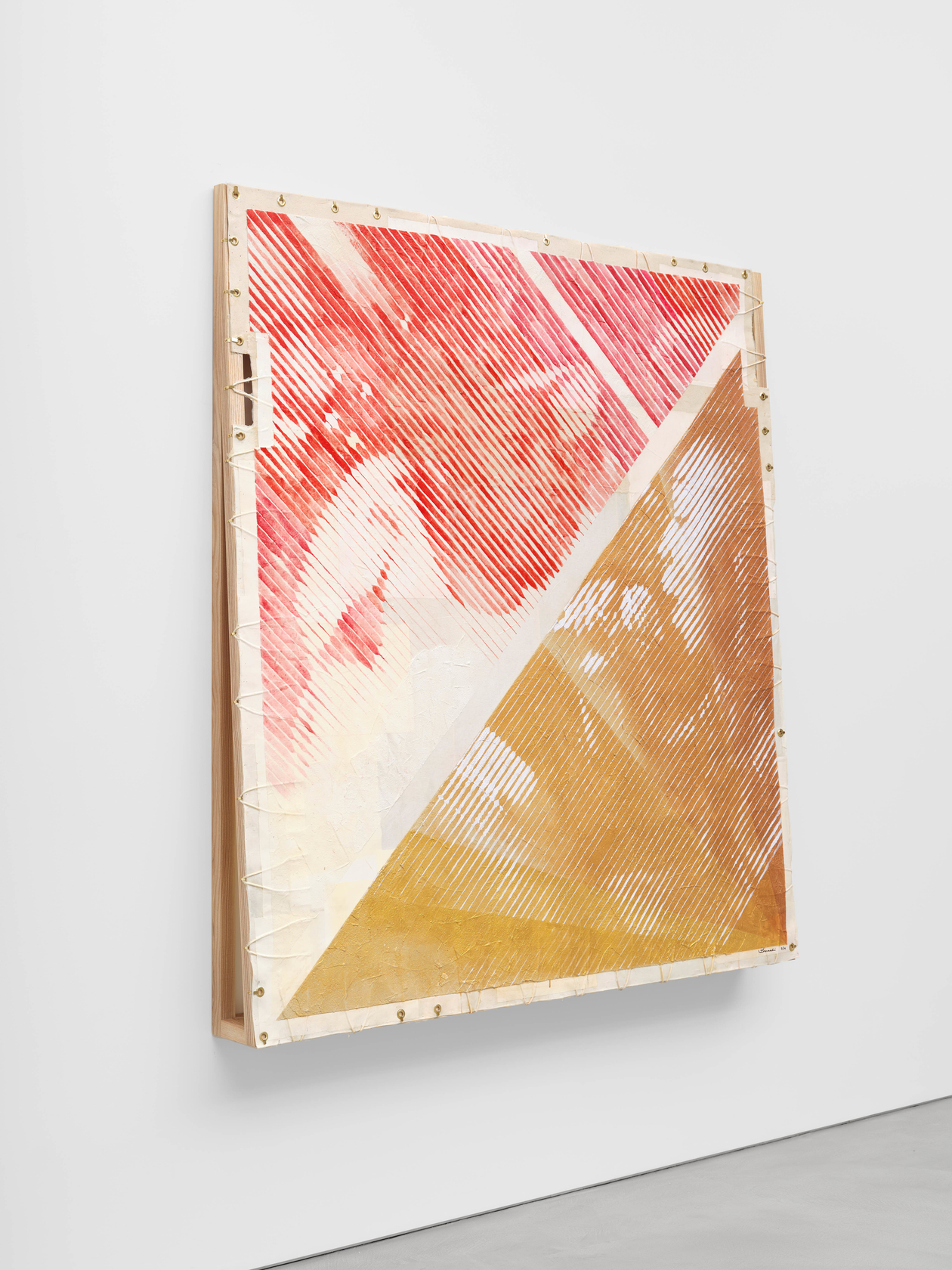 Tomashi Jackson Life Like It’s Golden (Freestyle cypher in Leimert Park L.A. 1997/Grime show in London 2014)2024 Acrylic, Yule marble...