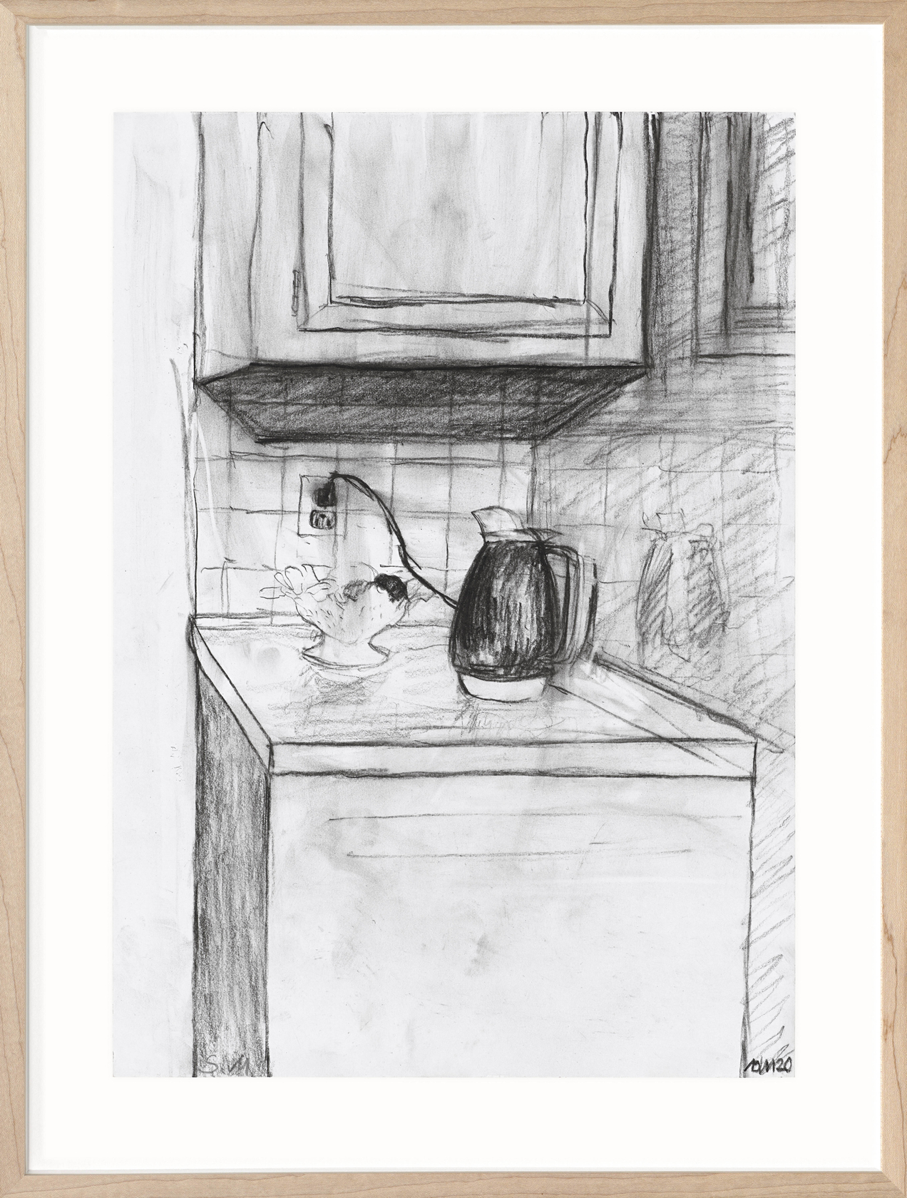 Sabine Moritz Still Life After R.A.2020 Crayon on paper 29.7 x 21 cm 11 3/4 x 8 1/4 in