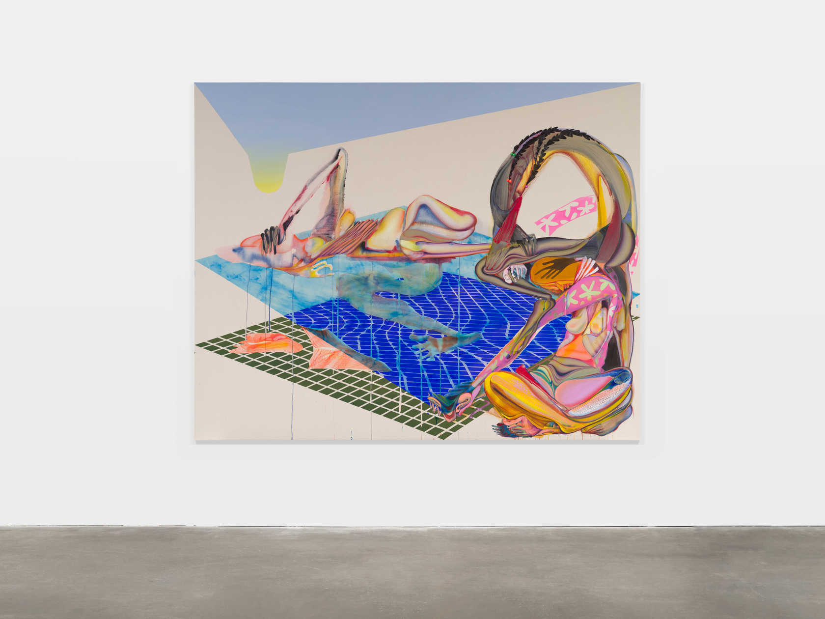 Christina Quarles Too Hot To Hoot2023 Acrylic on canvas 195.6 x 244.2 x 5.1 cm 77 x 96 1/8 x...