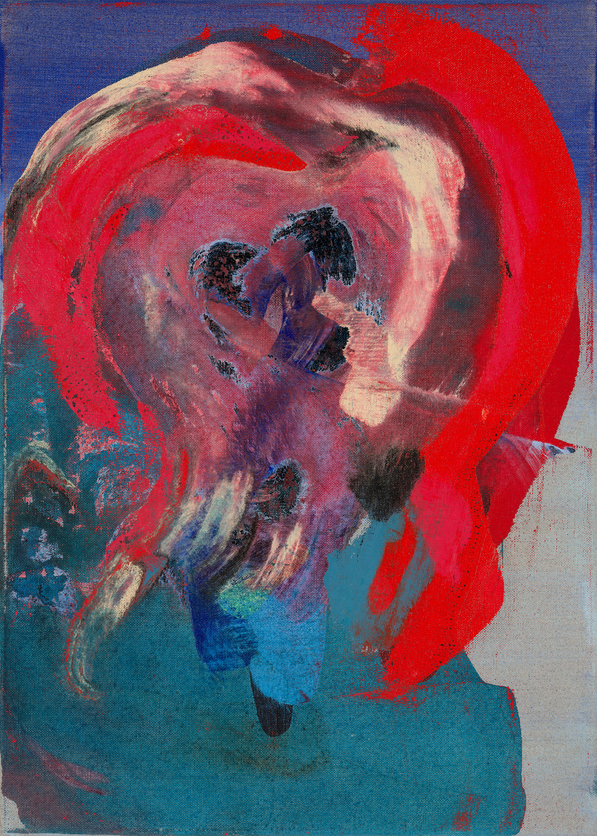 Ragna Bley Rocket2025 Acrylic and oil on linen canvas Unframed: 42 x 30 x 2.2 cm 16 1/2 x 11...