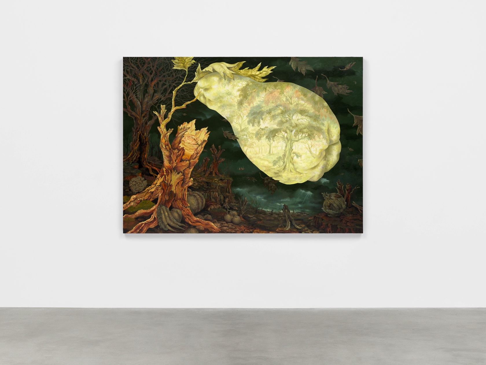 Kat Lyons Century Bloom2024 Oil on canvas 121.9 x 5.1 x 182.9 cm 48 x 2 x 72 in