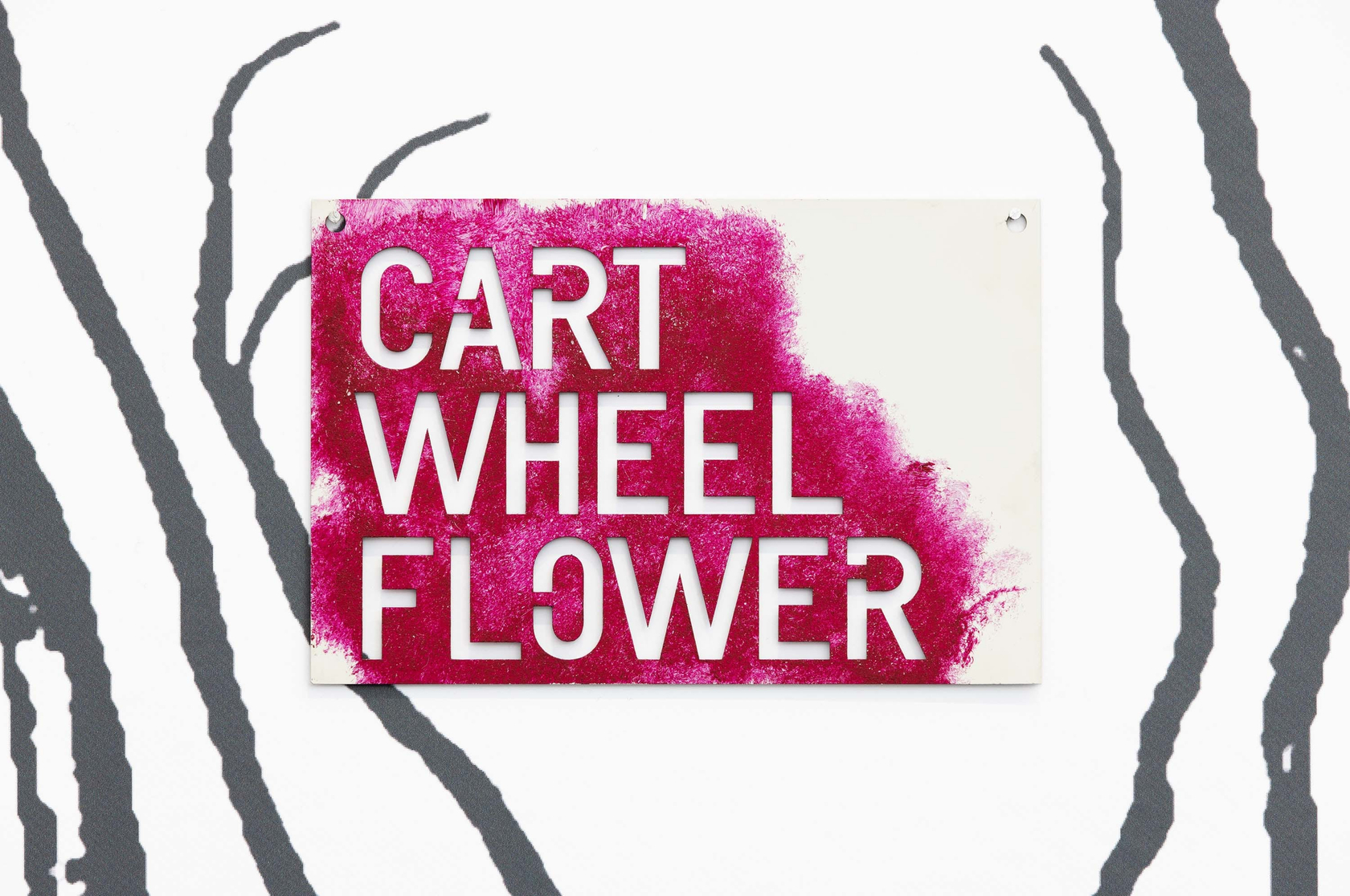 Rirkrit Tiravanija untitled 2023 (invasives) (cart wheel flower)2023 Mirror-polished stainless steel, paint 10 x 15 cm 4 x 5 7/8...