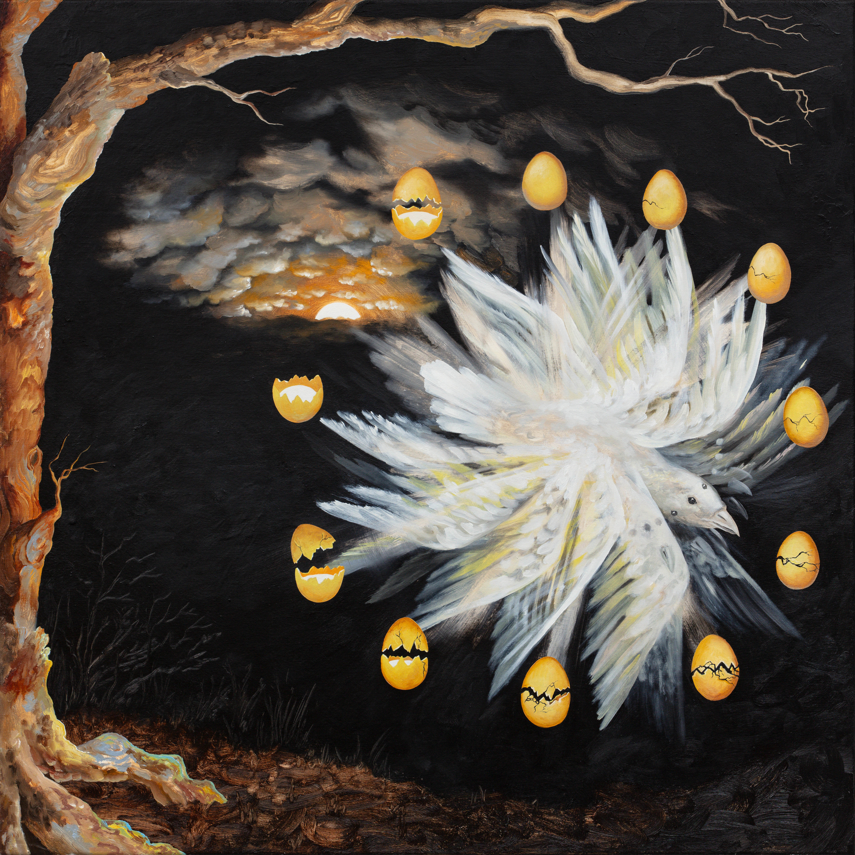 Kat Lyons Elegy in Light2023 Oil on canvas 90.2 x 90.2 cm 35 1/2 x 35 1/2 in