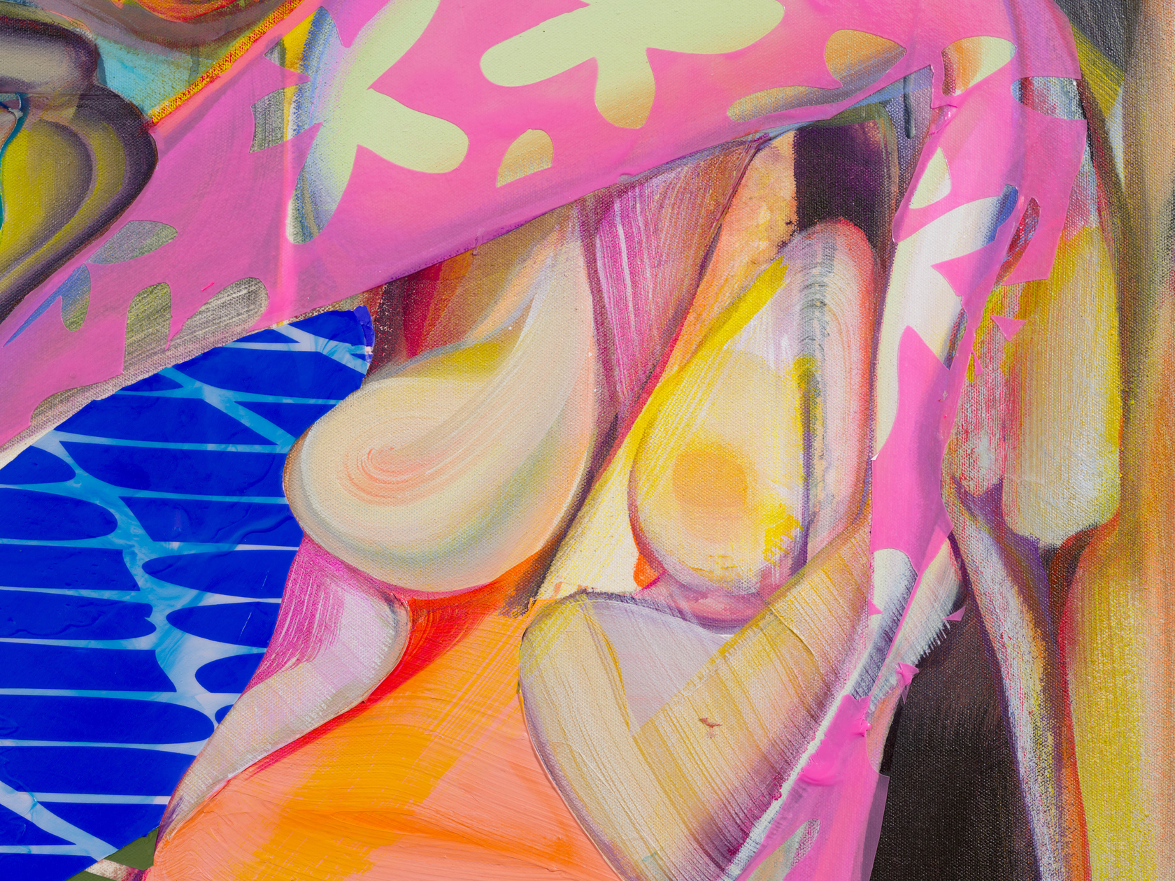 Christina Quarles Too Hot To Hoot2023 Acrylic on canvas 195.6 x 244.2 x 5.1 cm 77 x 96 1/8 x...