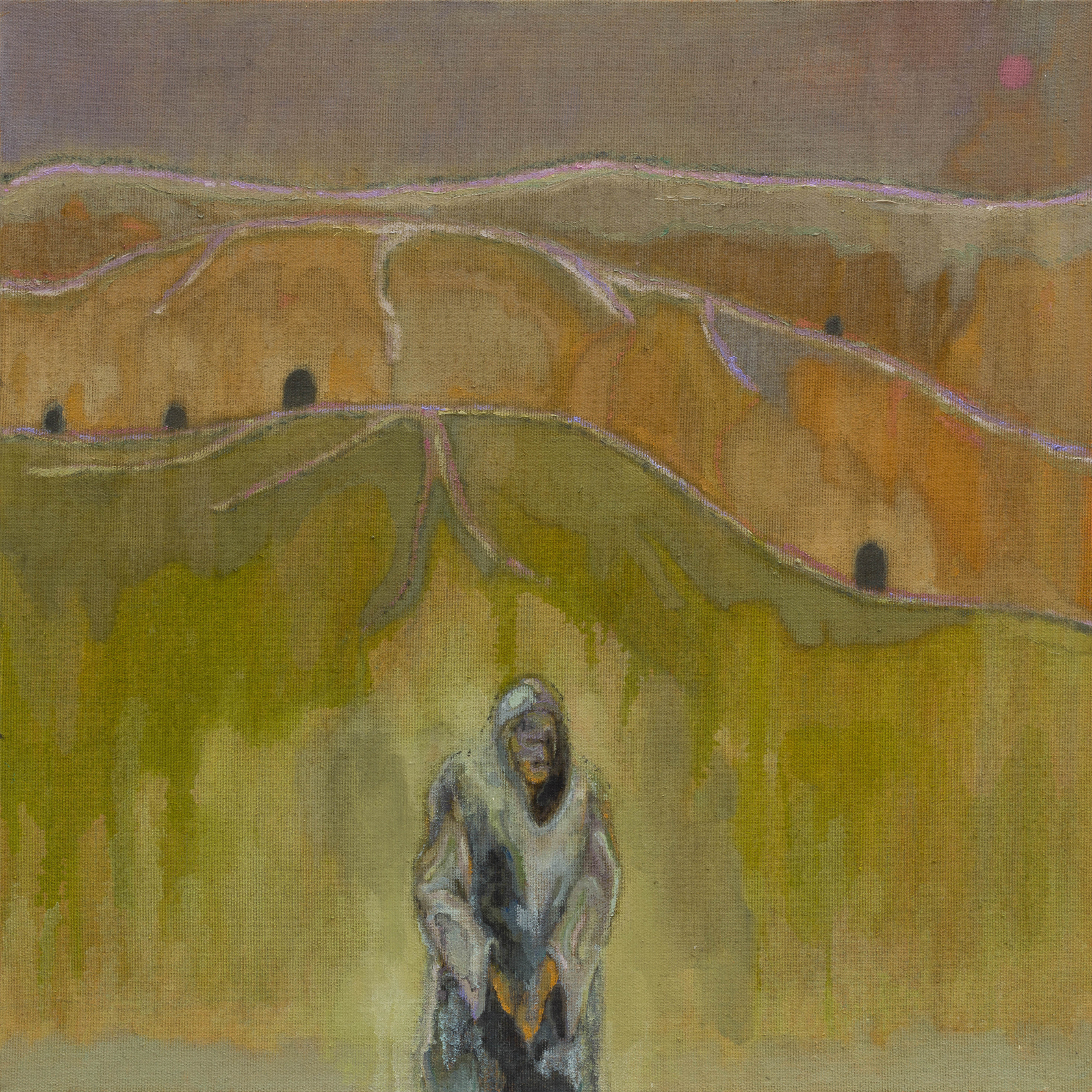 Sedrick Chisom Untitled2021 Oil on linen 50 x 50 x 2.5 cm 19 3/4 x 19 3/4 x 1 in