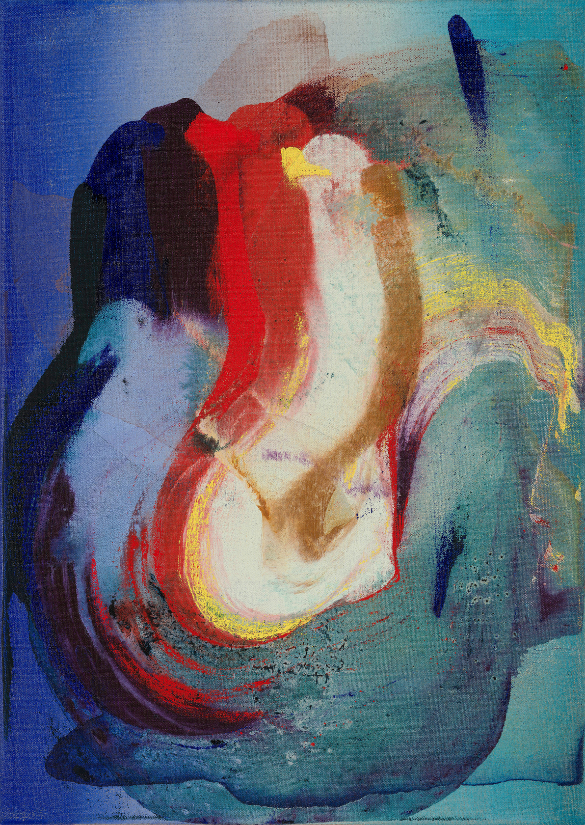 Ragna Bley Peak2025 Acrylic, oil, snow and salt on linen canvas Unframed: 42 x 30 x 2.2 cm 16 1/2...