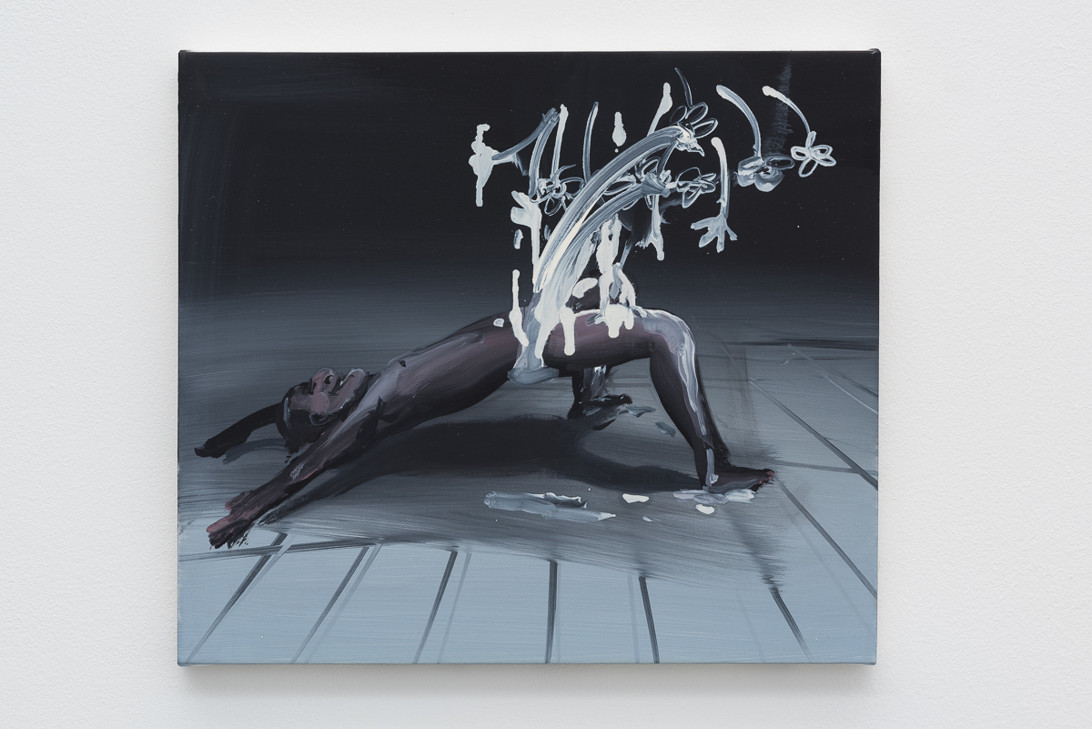 Tala Madani, Dripping flowers, 2016