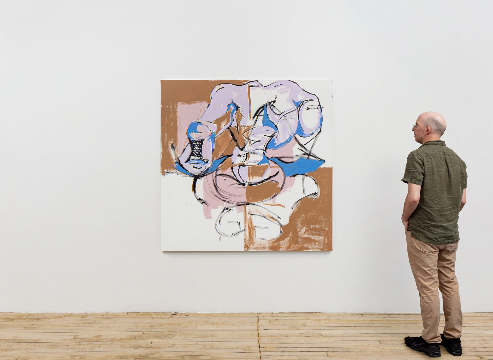 Gerasimos Floratos Scraptitude2024 Oil and acrylic on canvas 152.4 x 152.4 cm 60 x 60 in