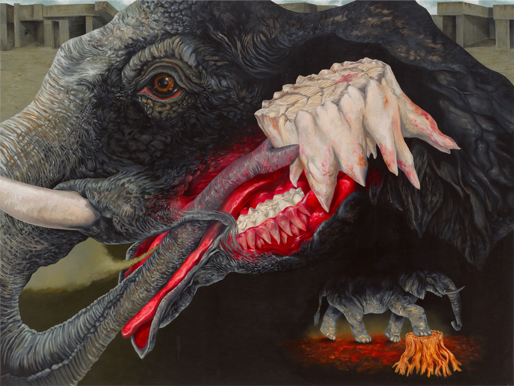 Kat Lyons Root2024 Oil on canvas 152.4 x 203.2 cm 60 x 80 in