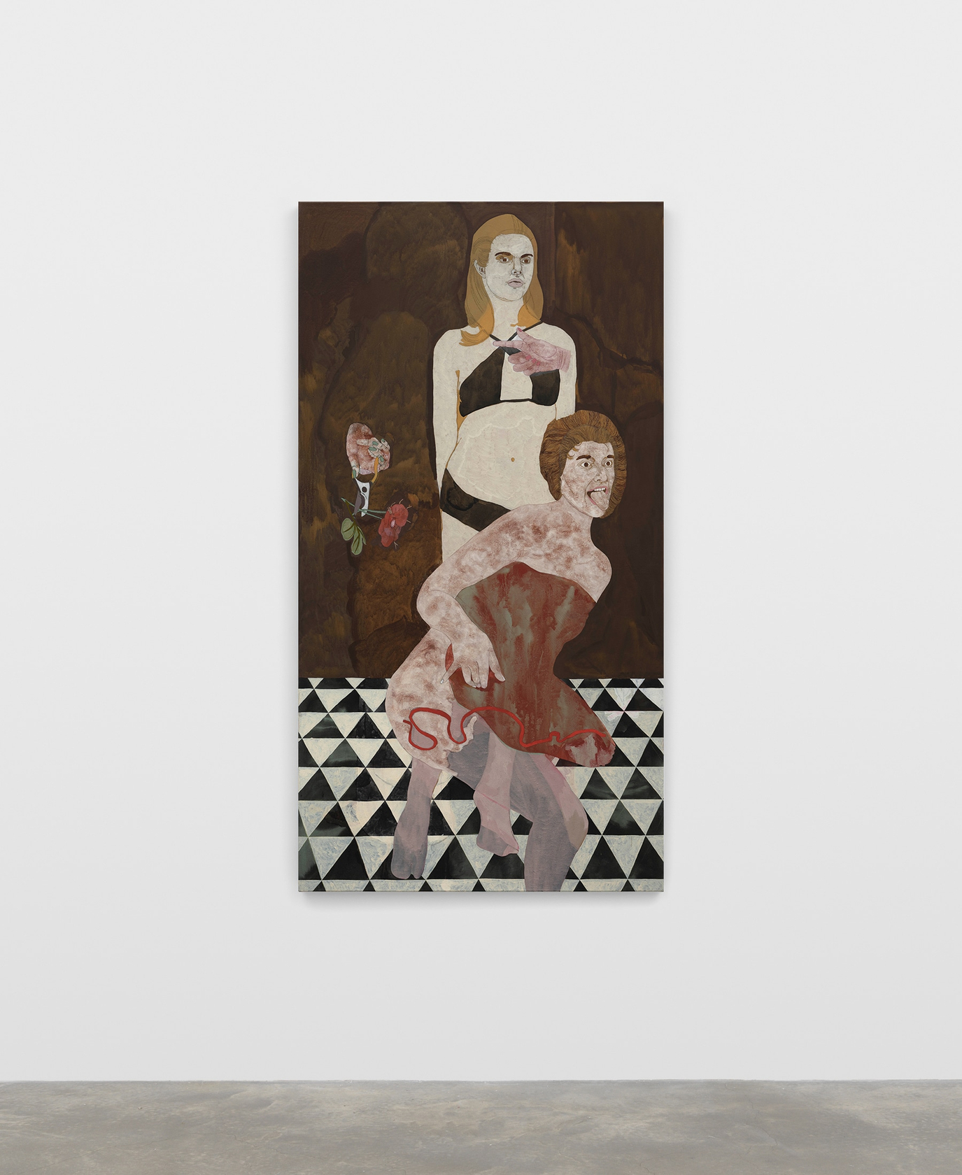 Ella Walker Medea2024 Acrylic dispersion, pigment, chalk and pencil on canvas 170 x 90 cm 66 7/8 x 35 3/8...