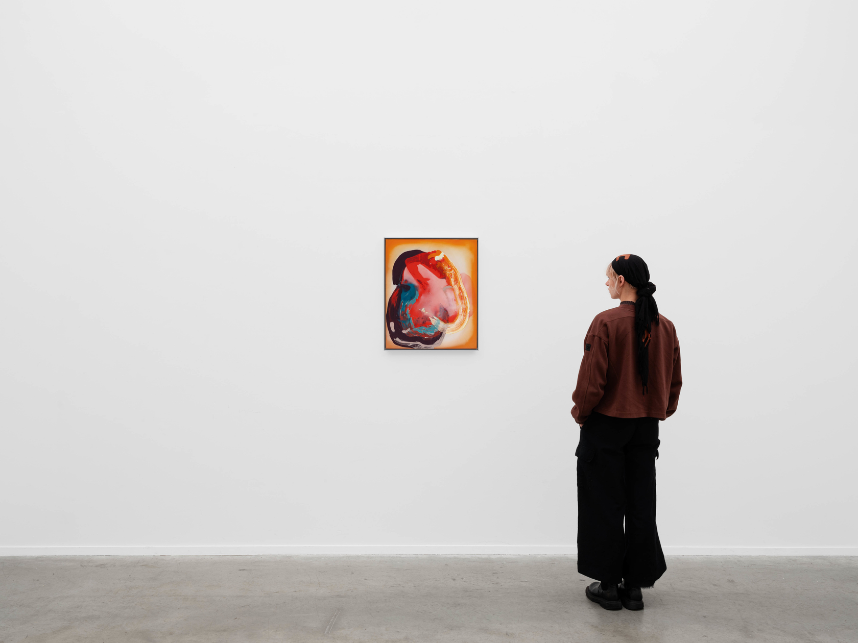 Ragna Bley Tear2024 Oil and acrylic on polyester sailcloth Unframed: 60 x 50 x 2.2 cm 23 5/8 x 19...