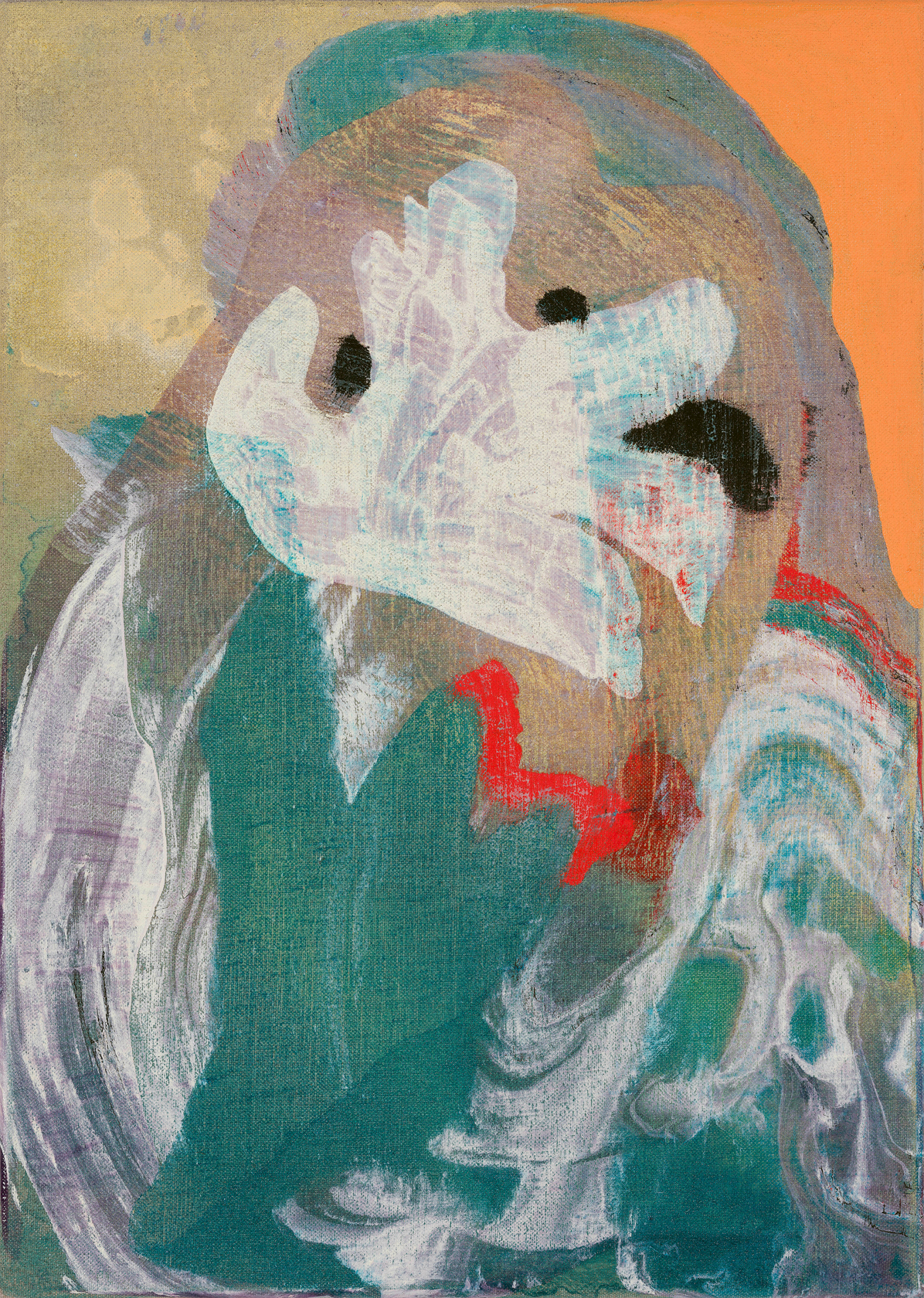 Ragna Bley Ruin2025 Acrylic, oil, snow and salt on linen canvas Unframed: 42 x 30 x 2.2 cm 16 1/2...