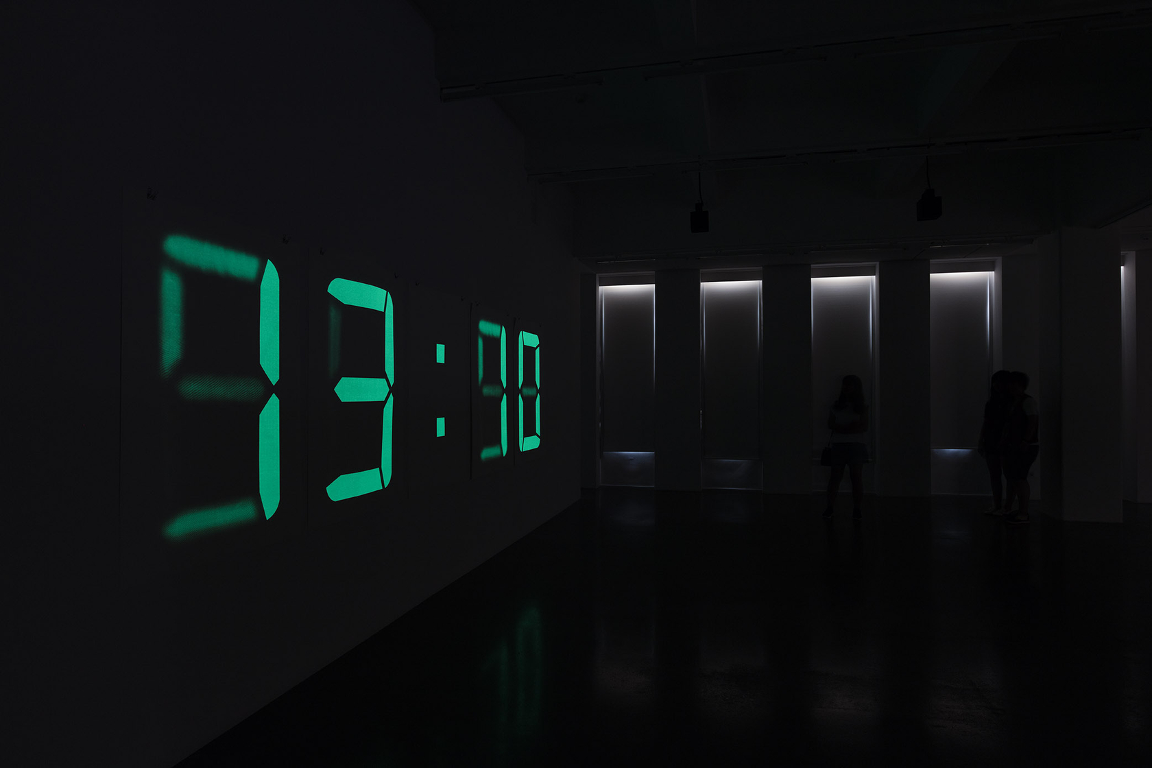 Philippe Parreno Fade to Black2017 40 screen prints on paper, phosphorescent pigment 141 x 100 cm