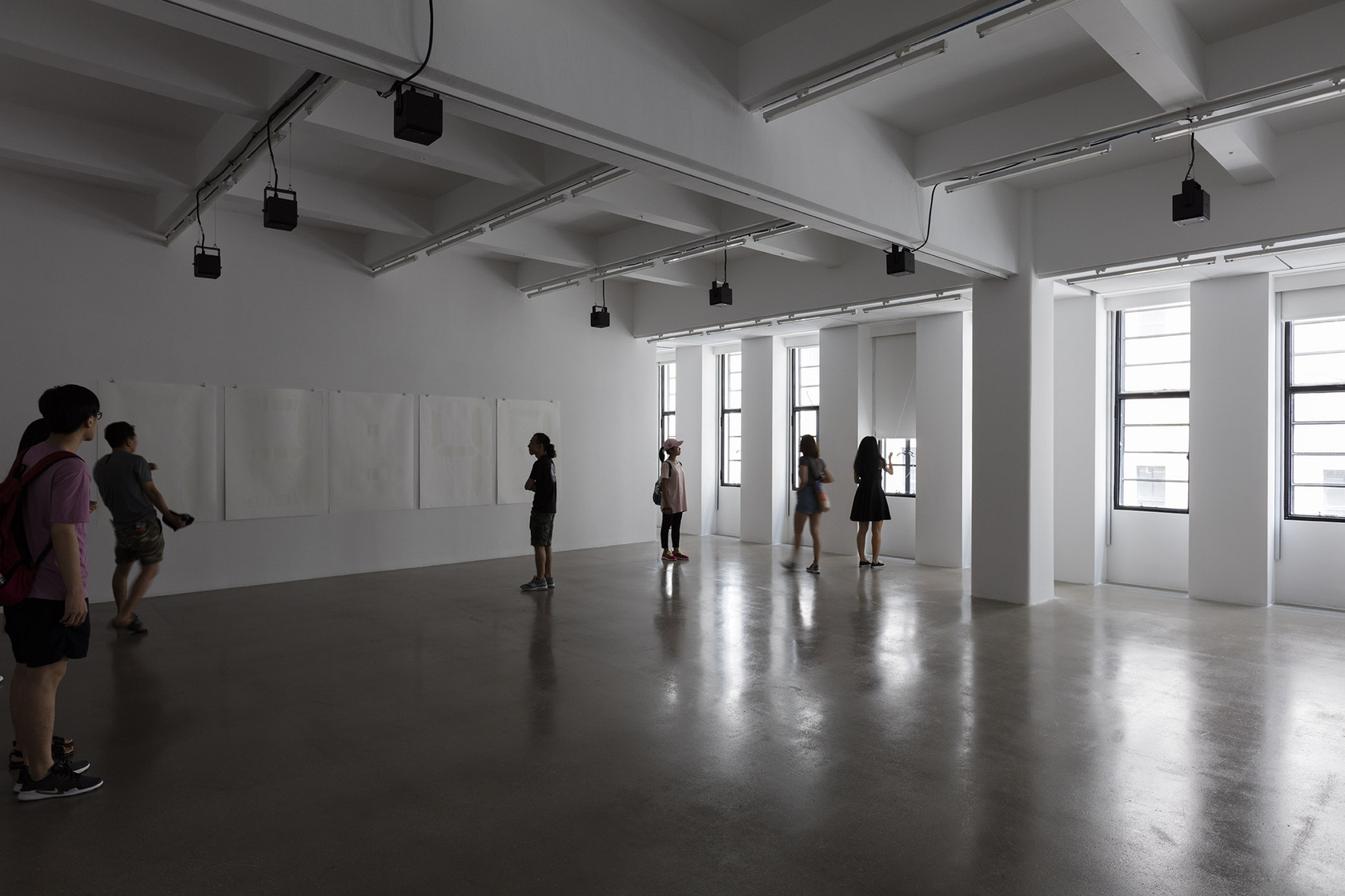 Philippe Parreno Fade to Black2017 40 screen prints on paper, phosphorescent pigment 141 x 100 cm