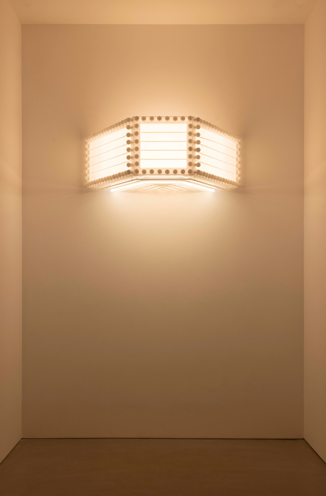 Philippe Parreno Marquee2022 Opalescent PMMA, light bulbs and neons, dmx controller 57.9 x 165 x 113.8 cm 22 3/4 x...