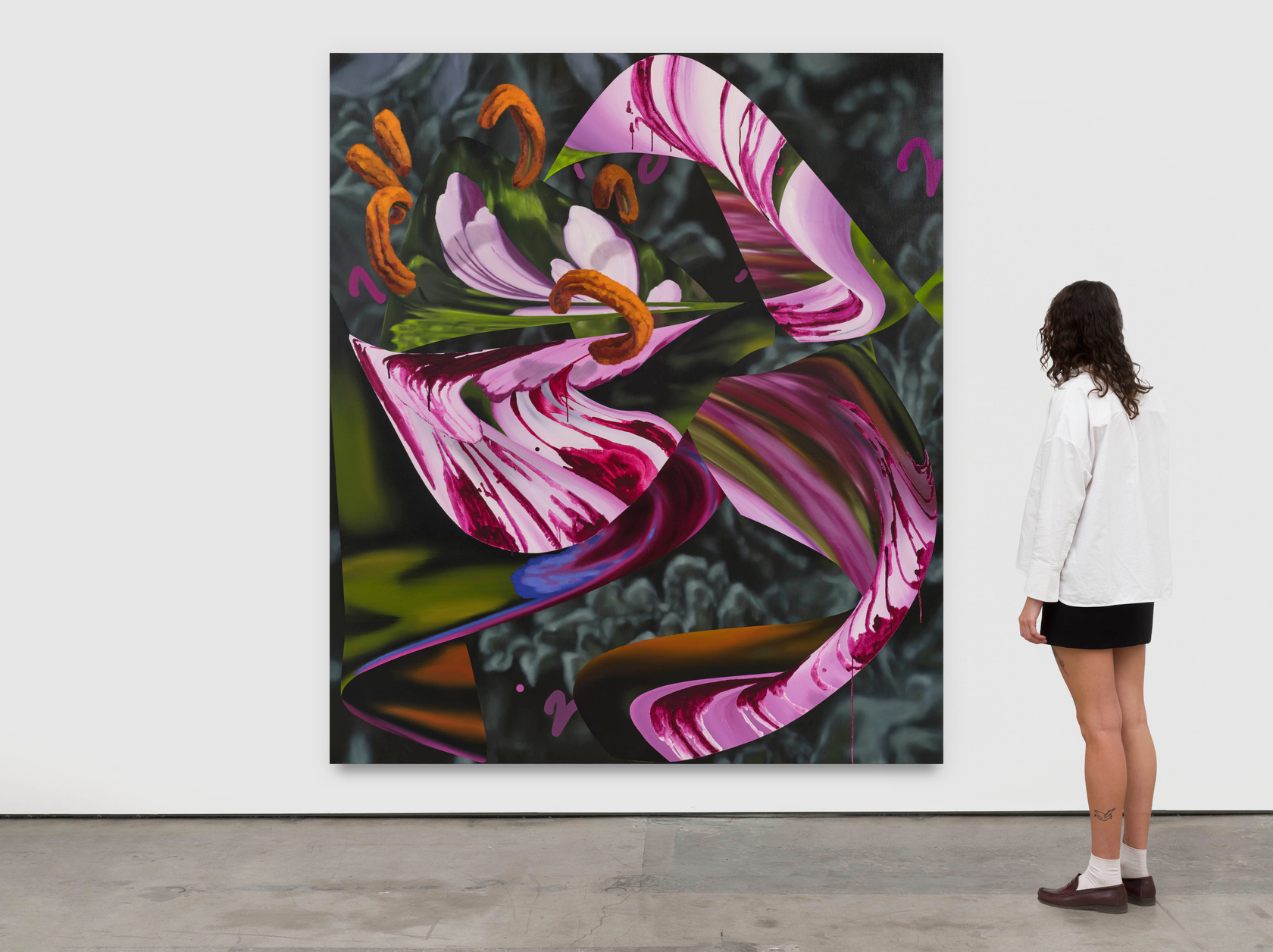 Vivien Zhang Found in Translation2024 Acrylic and oil on linen 220 x 190 cm 86 5/8 x 74 3/4 in