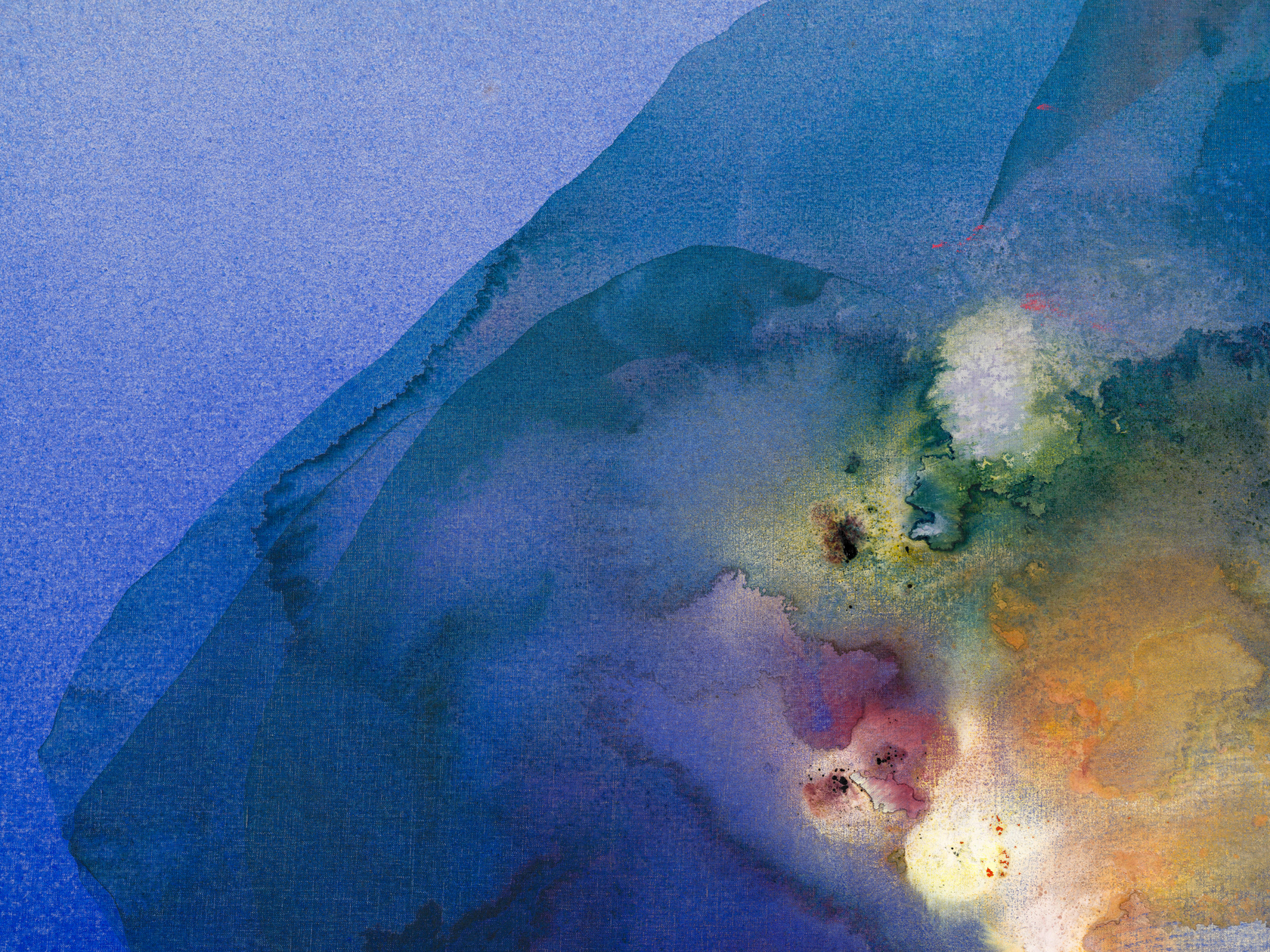 Ragna Bley Of Tomorrow2025 Acrylic, oil, snow and salt on linen canvas 154 x 282 cm 60 5/8 x 111...