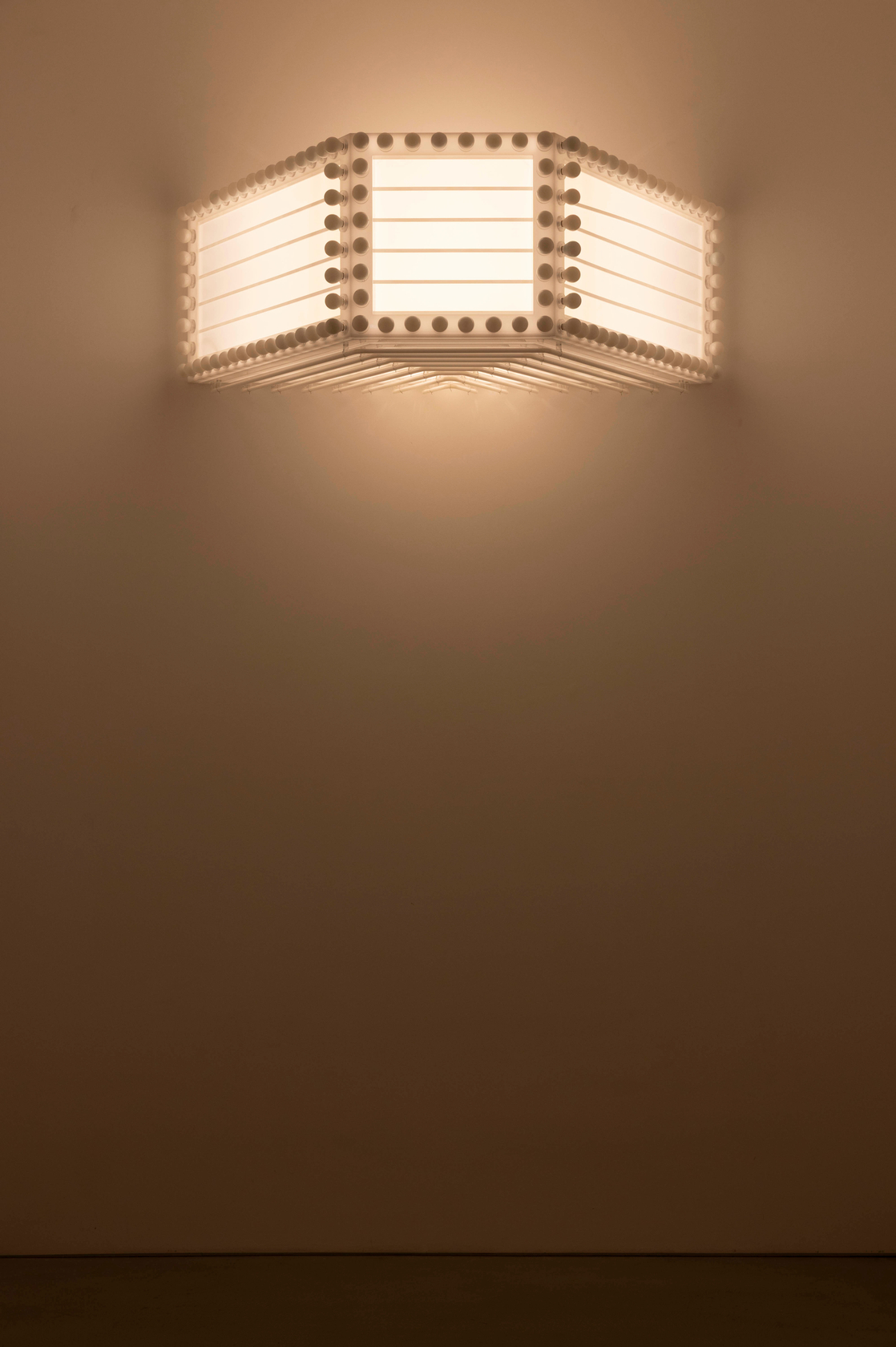 Philippe Parreno Marquee2022 Opalescent PMMA, light bulbs and neons, dmx controller 57.9 x 165 x 113.8 cm 22 3/4 x...