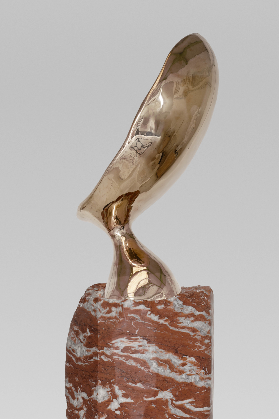 Lina Iris Viktor Diviner V / The Grail2023 Bronze, rouge france, rouge collemandina, volcanic stone, black marquina 213 x 95...