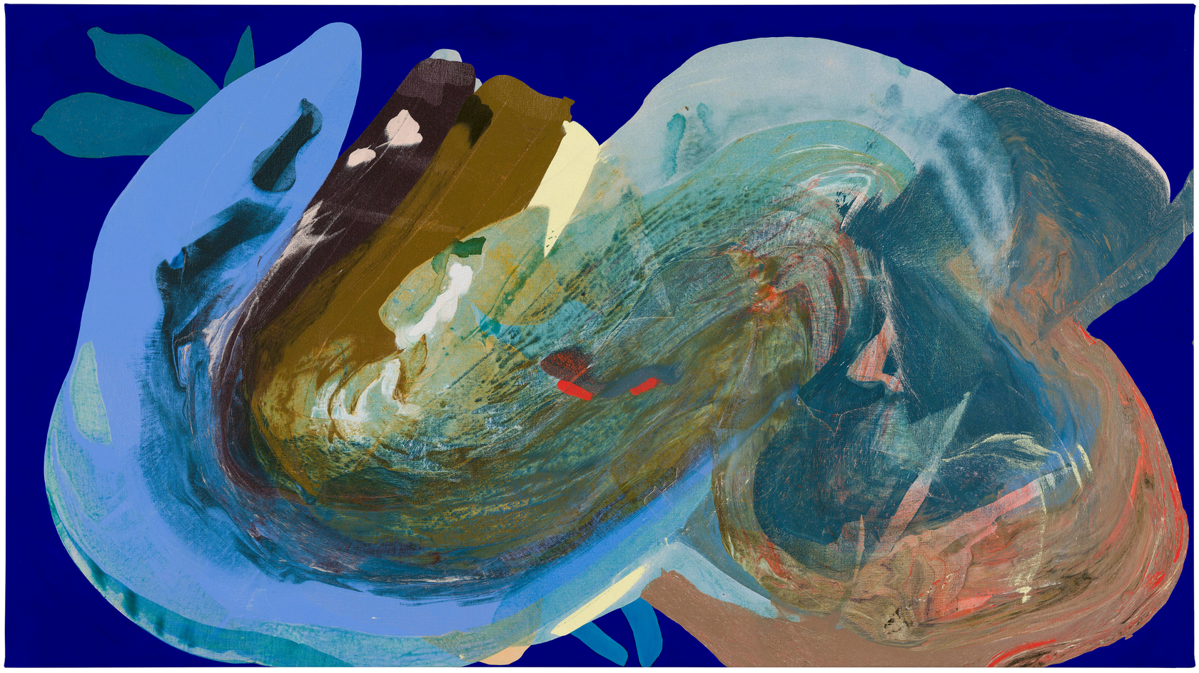 Ragna Bley Still Rush2025 Acrylic, oil and vinyl paint on linen canvas 116 x 207 cm 45 5/8 x 81...