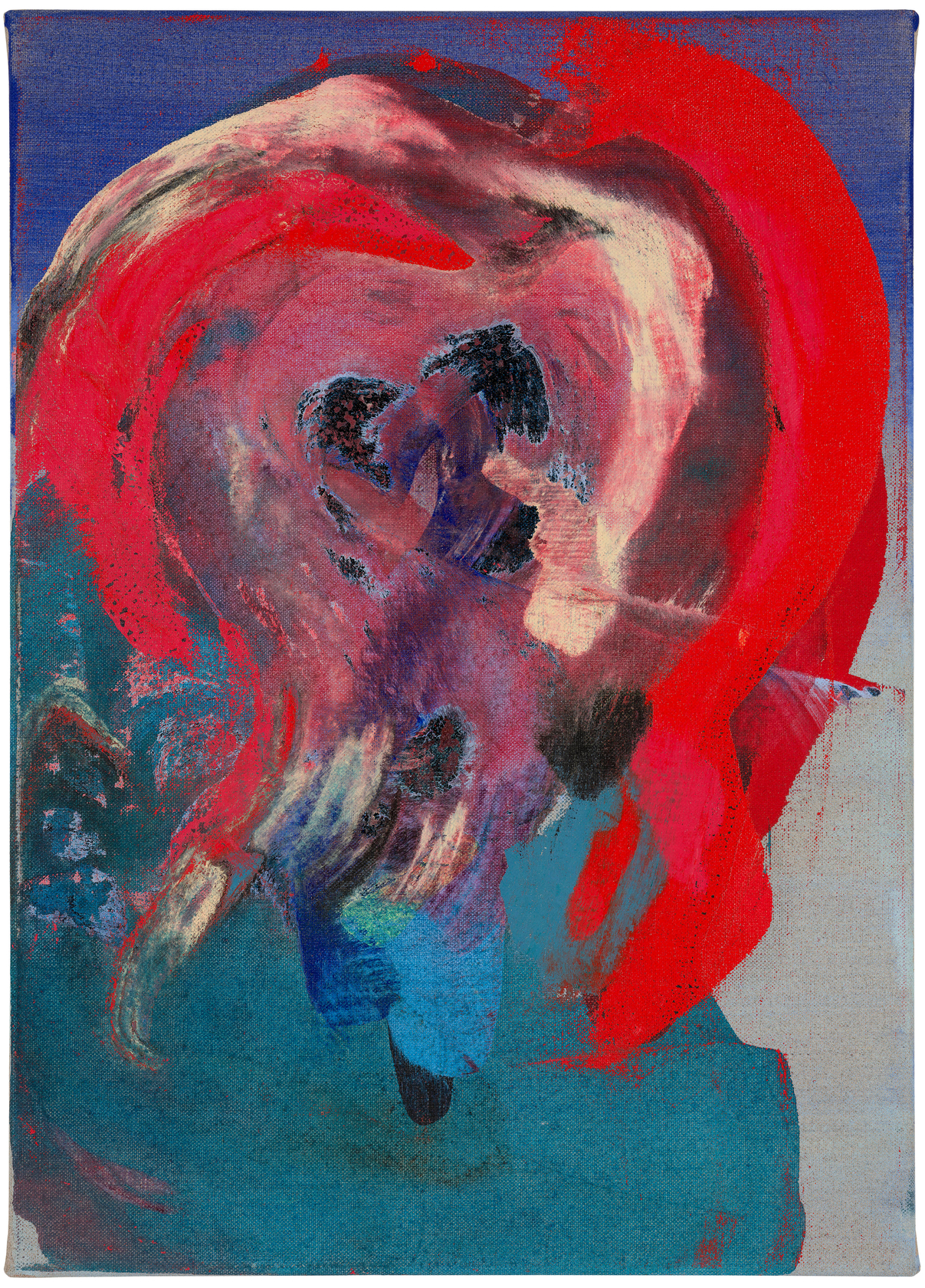 Ragna Bley Rocket2025 Acrylic and oil on linen canvas Unframed: 42 x 30 x 2.2 cm 16 1/2 x 11...