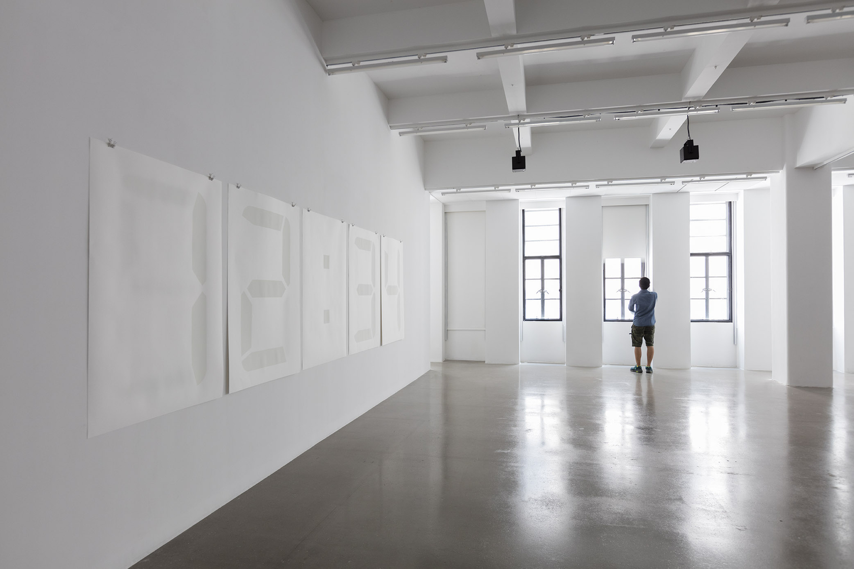 Philippe Parreno Fade to Black2017 40 screen prints on paper, phosphorescent pigment 141 x 100 cm