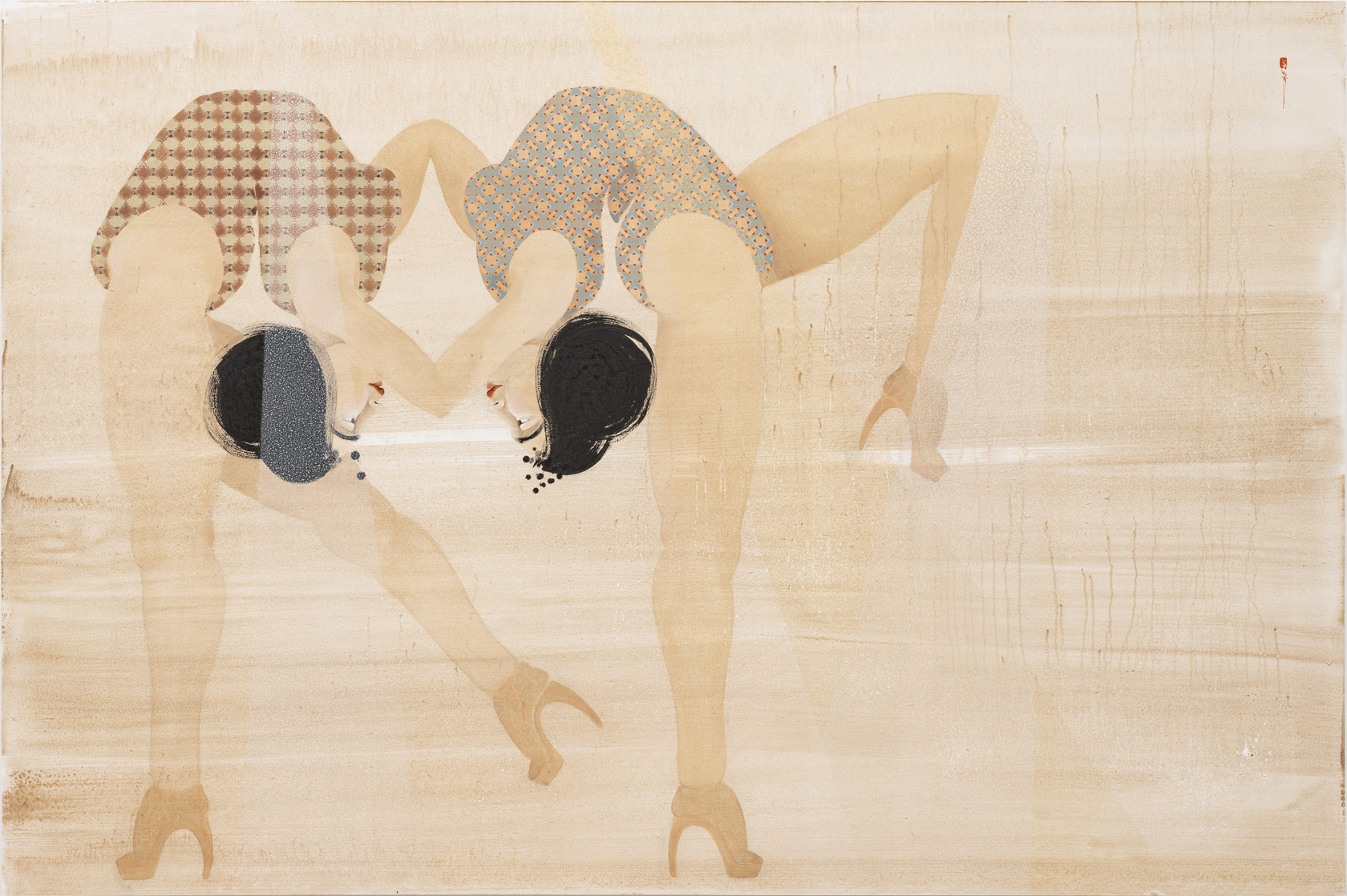 Hayv Kahraman Walkers2020 Oil on panel 152.4 x 228.6 x 6.3 cm 60 x 90 x 2 1/2 in