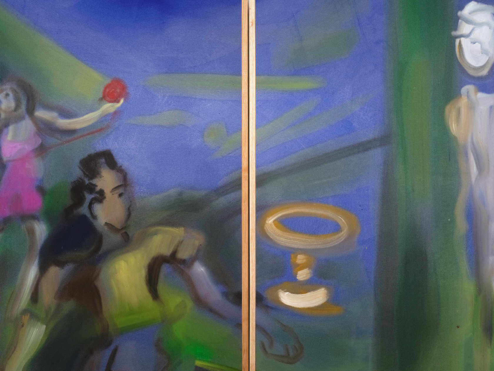 Sophie von Hellermann Forever Lost2025 Acrylic on canvas and wood 4 panels each: 213.5 x 75 cm 84 x 29...