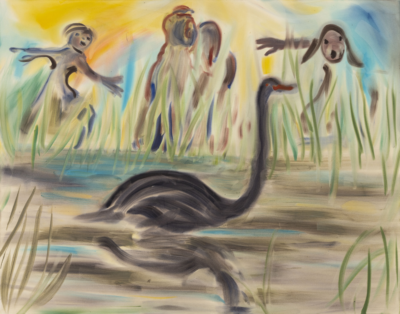 Sophie von Hellermann Never Does Run Smooth2020 Acrylic on canvas 180 x 230 cm 70 7/8 x 90 1/2 in