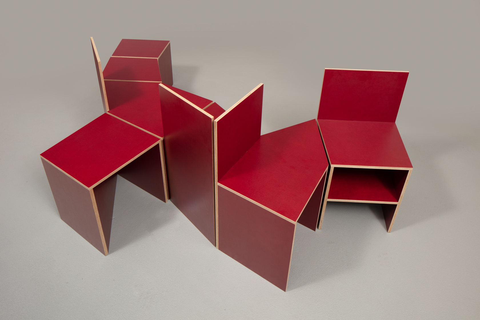 Saâdane Afif, The Heptahedron Stools and Chairs, Series 1, 2019