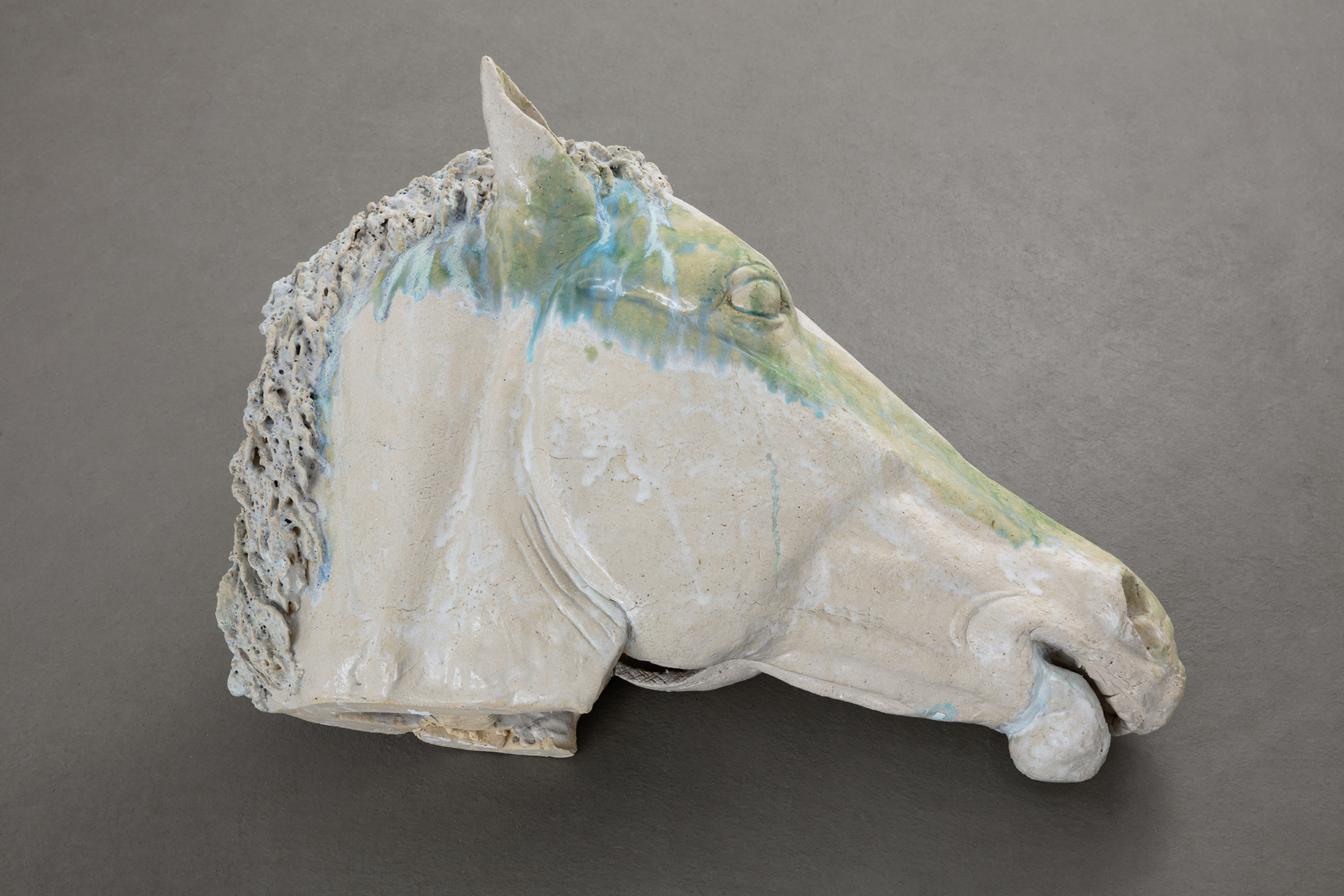 Isa Melsheimer, Horse’s Head from the chariot of the moon goddess Selene II, 2021