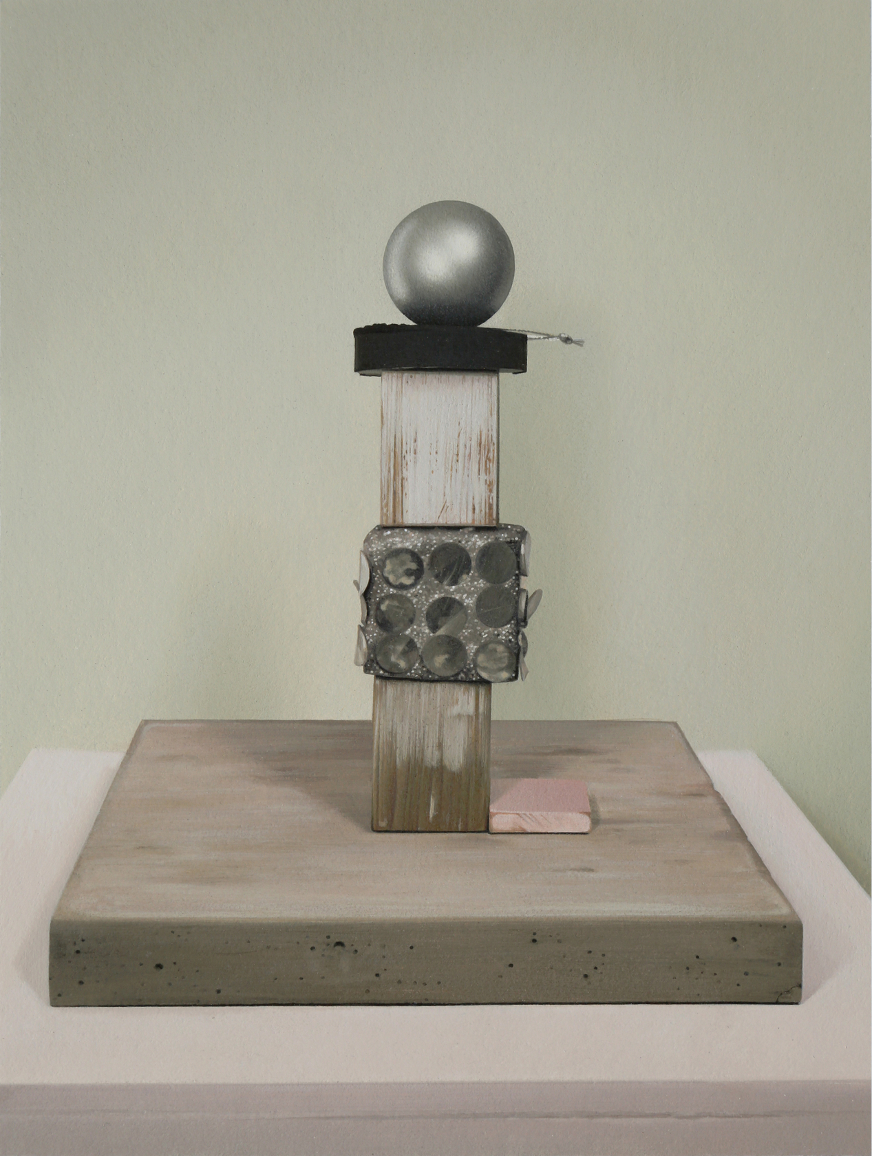 Andrew Grassie, Small Acts: silver ball, 2024-2025