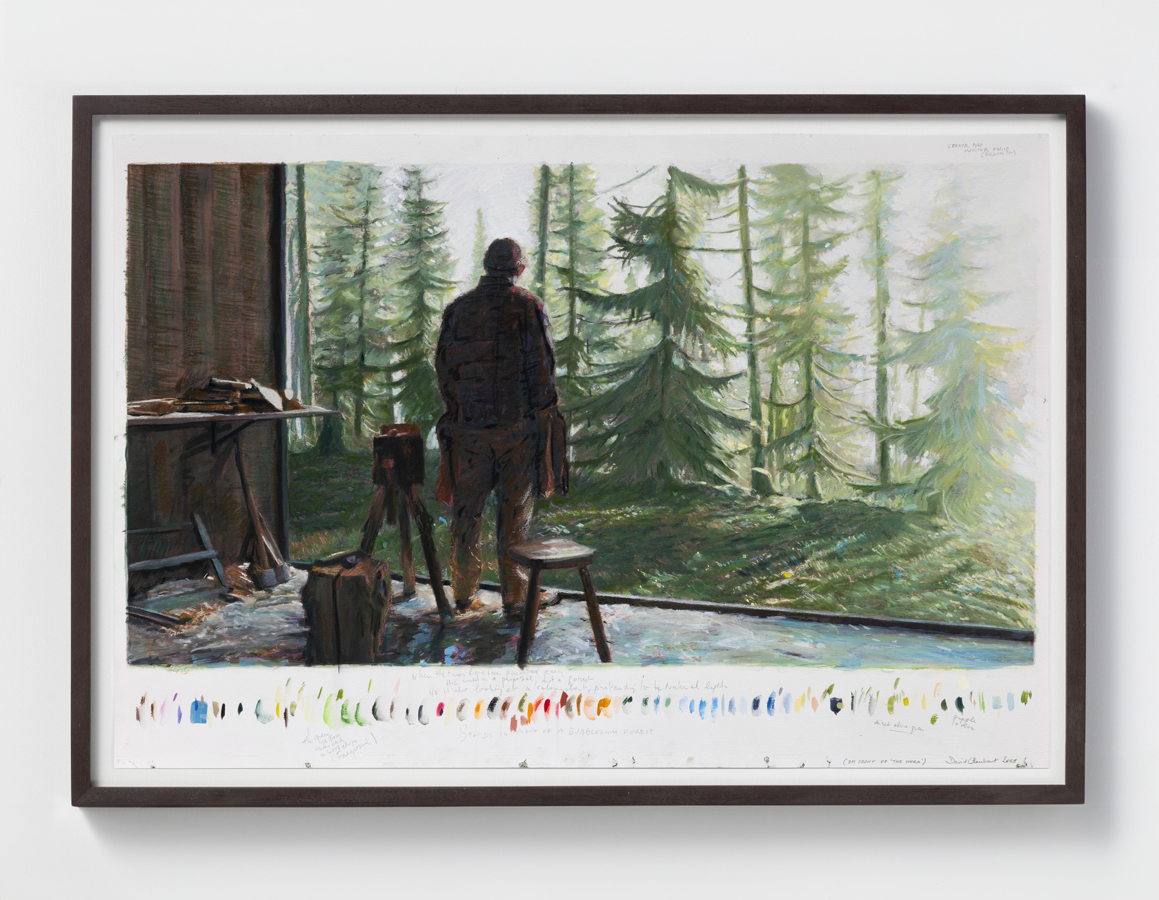 David Claerbout, The woodcarver and the forest (in front of the work), 2025