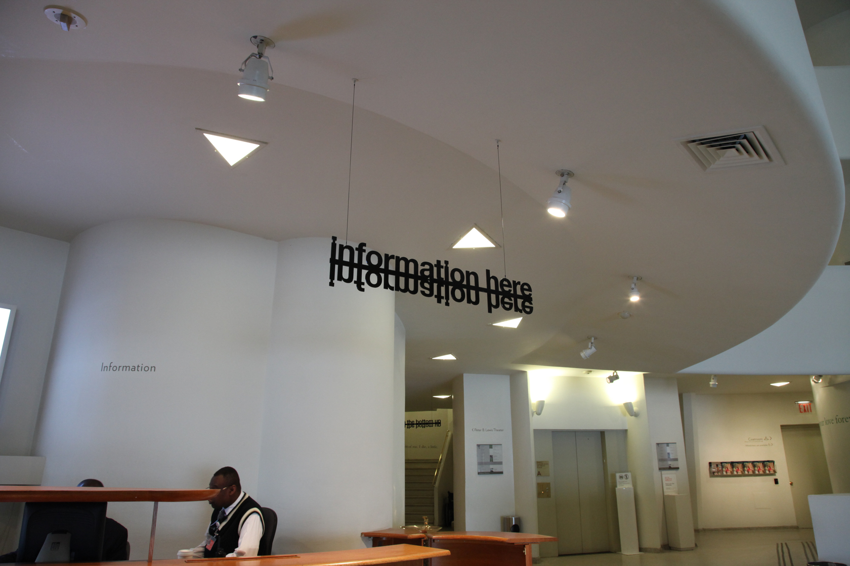 Liam Gillick theanyspacewhatever Signage System, 2008 Powder-coated, water-cut aluminum pieces Photo @ the artist