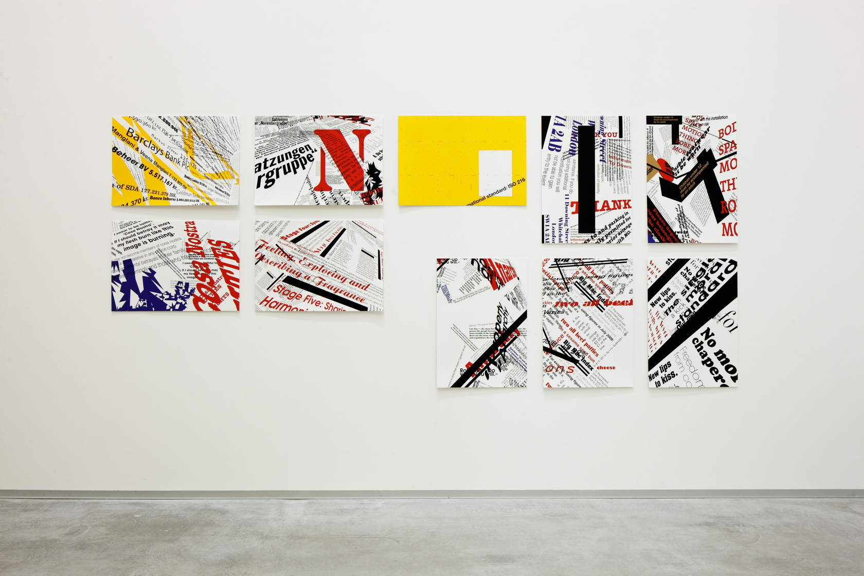 Rules Series Prints, 2012 DIN A1 pigment prints Photo © Carsten Eisfeld