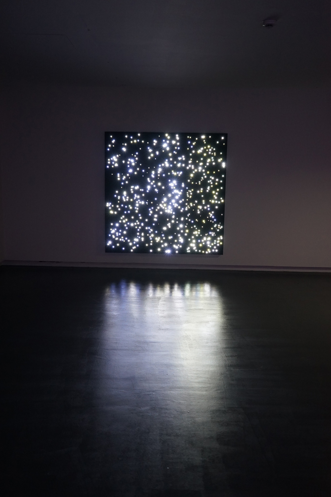 Night Sky: E.T. From Pluto.9, 2008/2012 9 modules, LED lights, neoprene, aluminium Angela Bulloch's Night Sky works rely on computer...