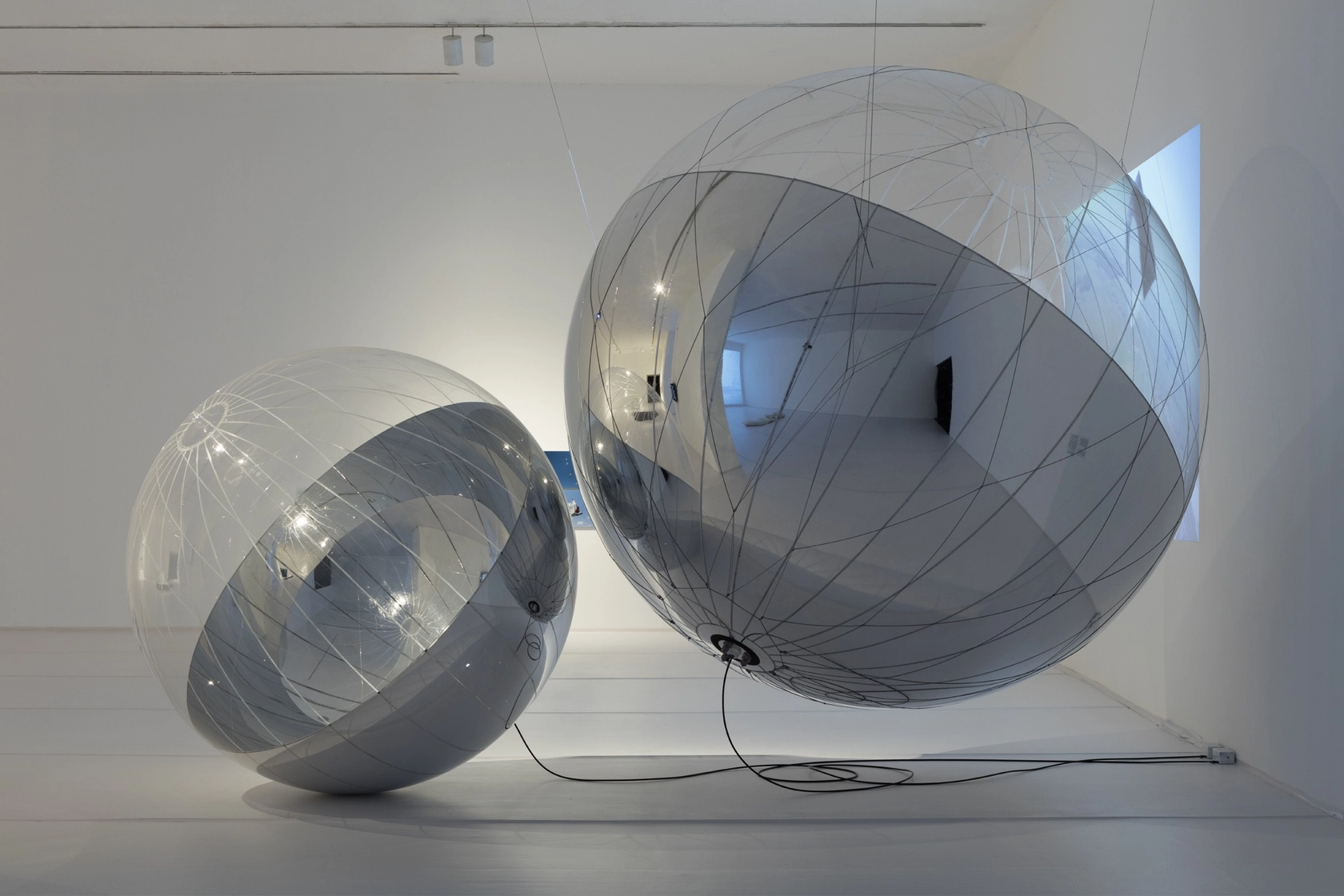 Aerocene 3, 2 & 1.2, 2015–16 Mylar: transparent and metalized, tape, pump with an overpressure release valve, polyester rope Photo...